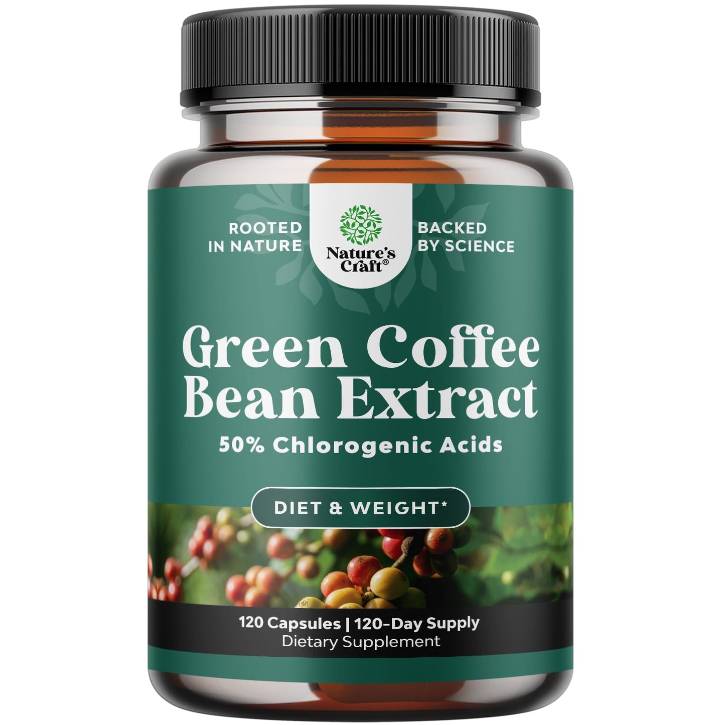 Natures Craft Green Coffee Bean Extract Capsule, 120 Count