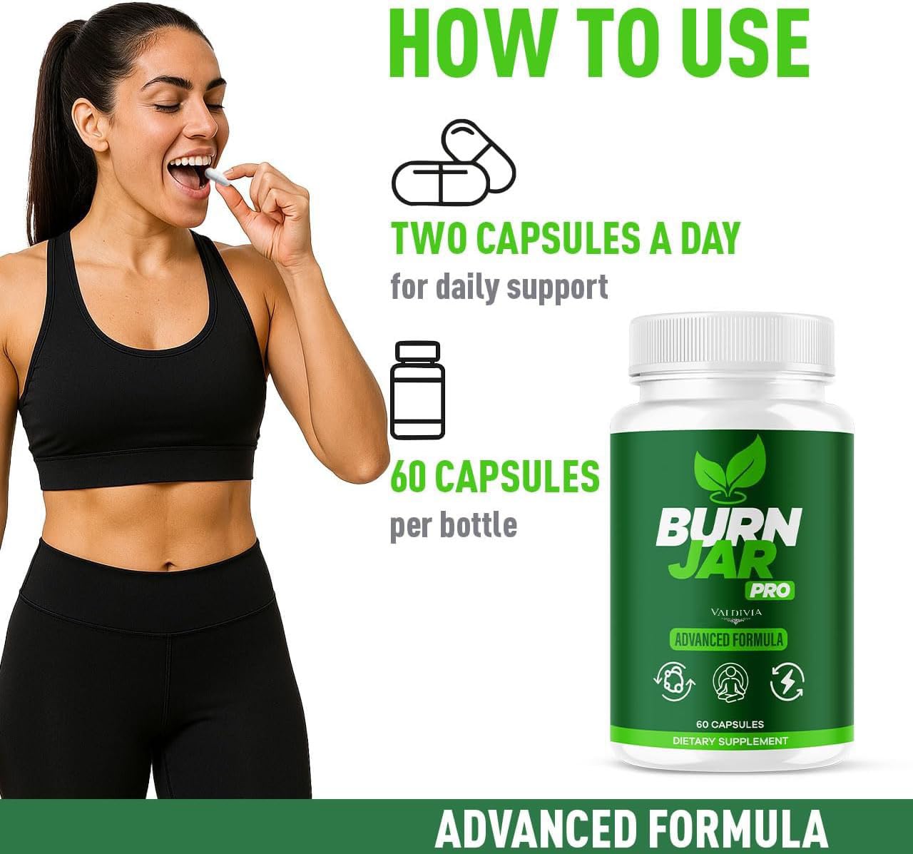 Valdivia Burn Jar Pro Capsules Daily Supplement Formula, 60 Capsules