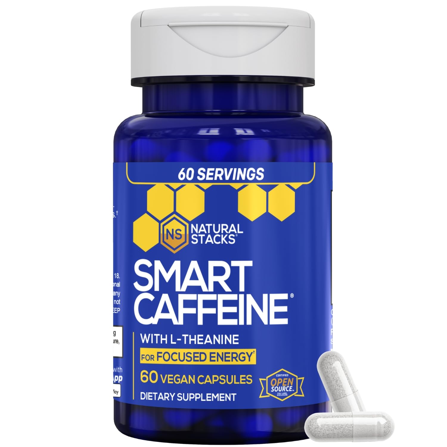 NATURAL STACKS Smart Caffeine Pills Capsule 60 Capsules