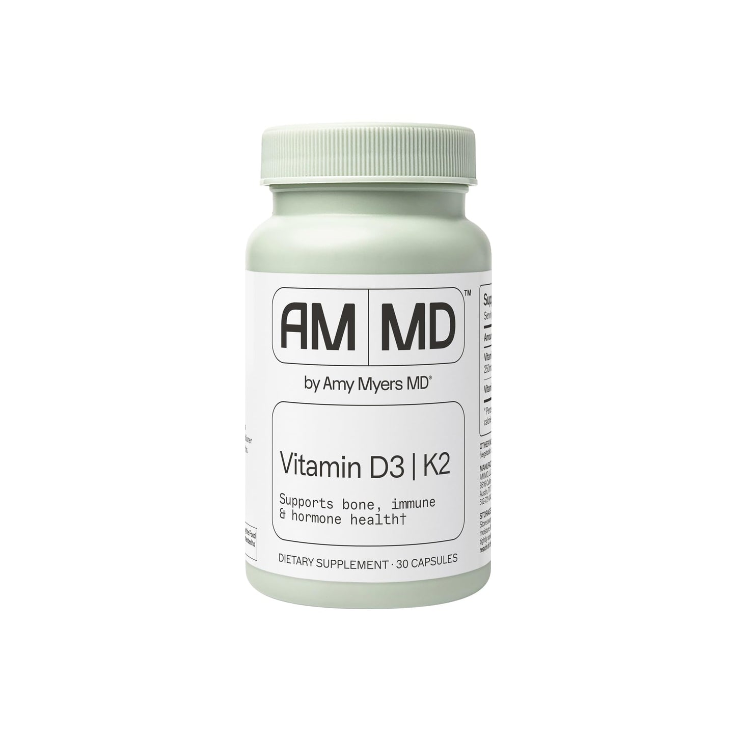 Amy Myers MD Vitamin D3/K2 10,000 IU Capsule, 30 Count