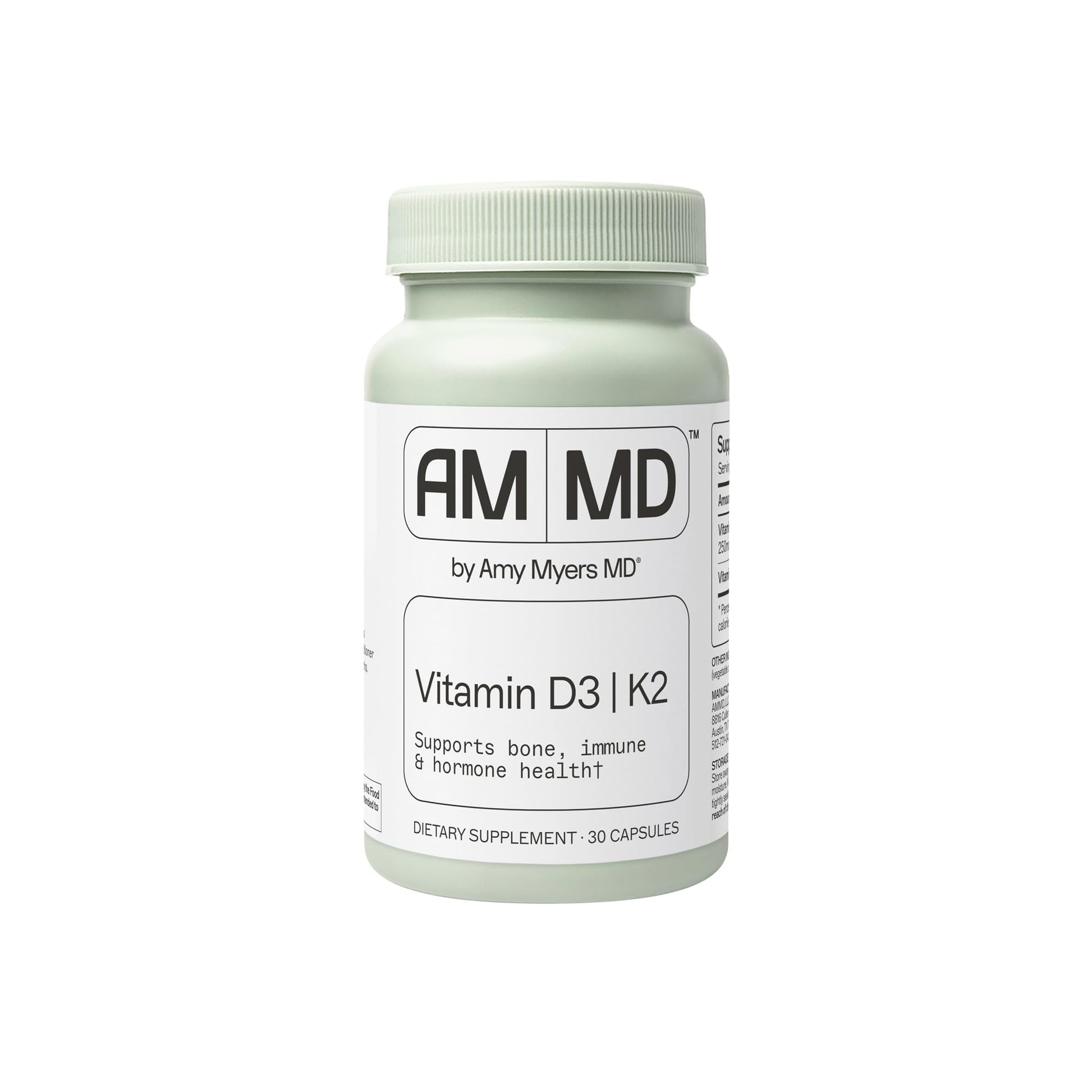 Amy Myers MD Vitamin D3/K2 10,000 IU Capsule, 30 Count