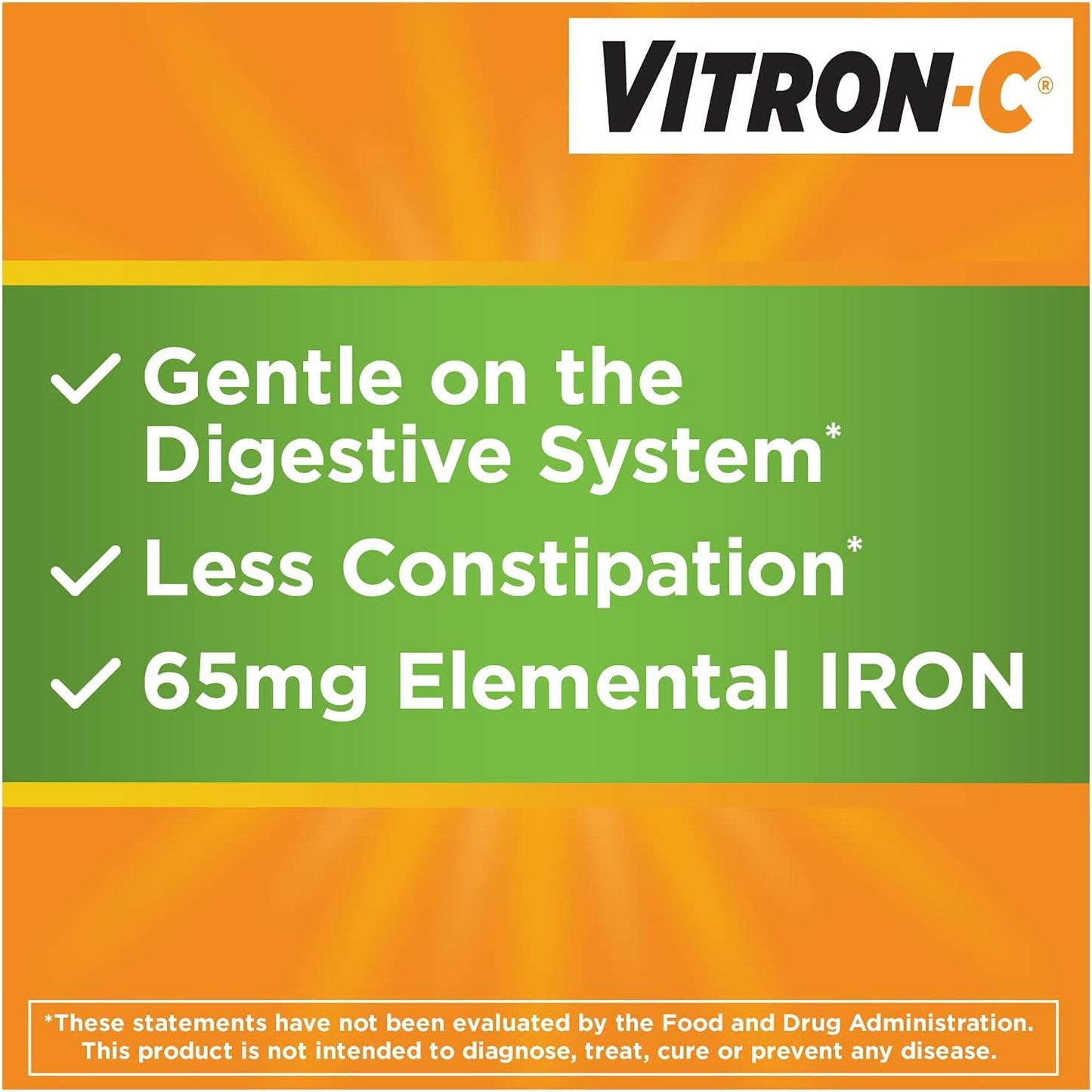 Vitron-C Iron Supplement Plus Vitamin C Coated Tablets 360 Tablets