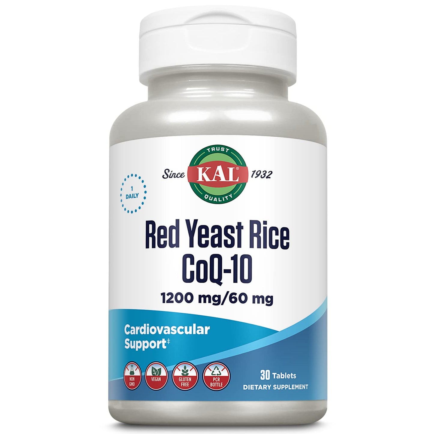 KAL Red Yeast Rice CoQ10 Tablet, 30 Count