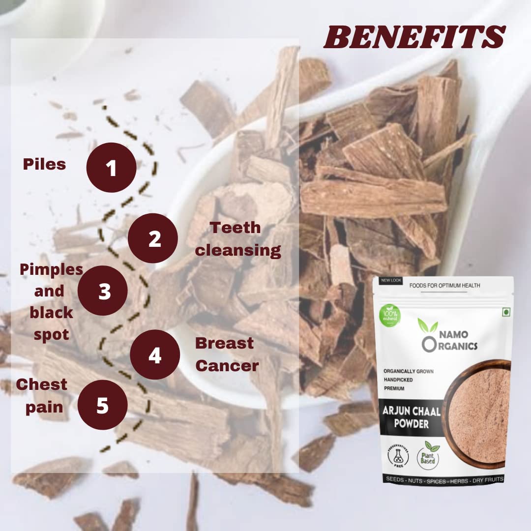 Kaxilu Organic Arjun ki Chaal Powder, 500 Gm