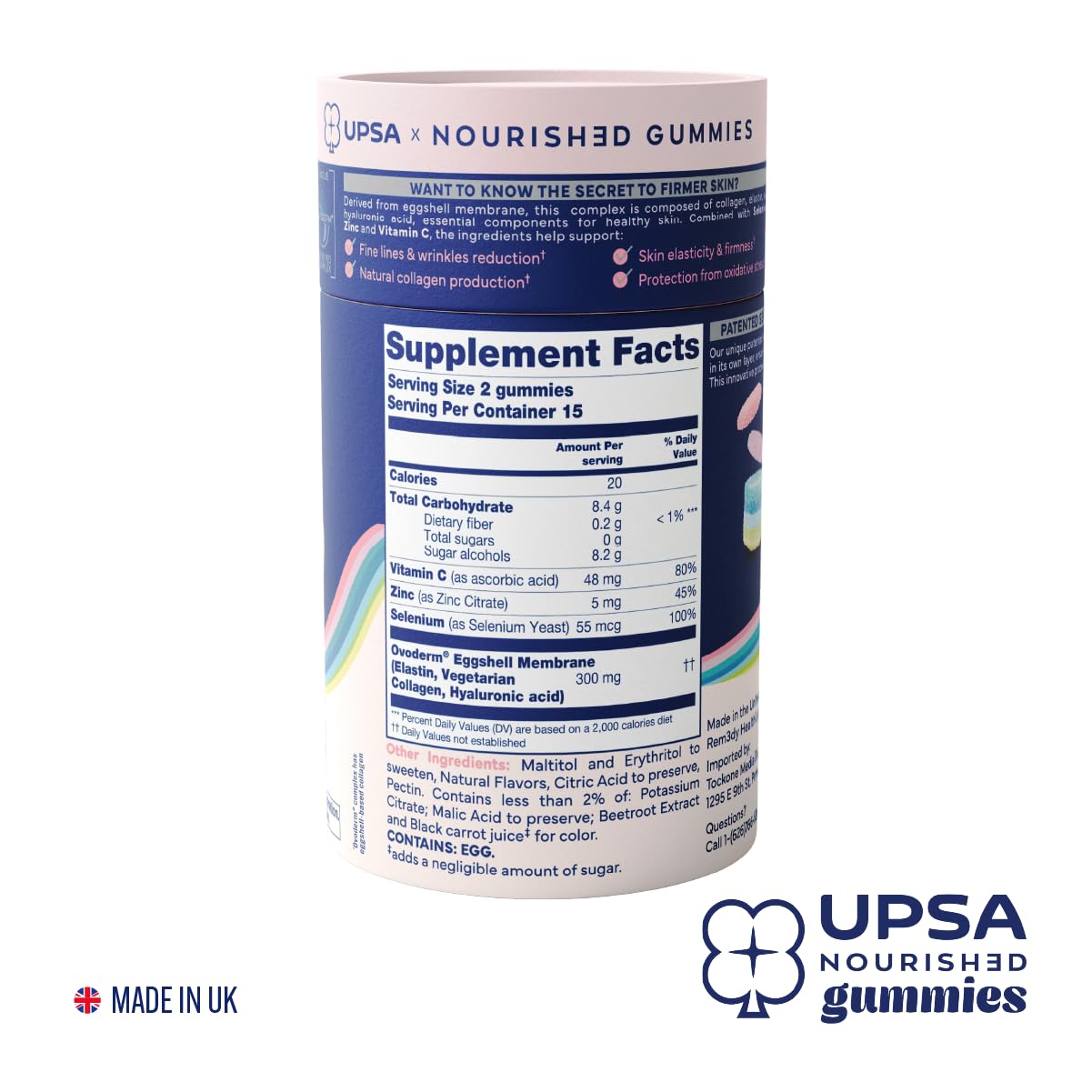 Upsa Nourished Collagen Skin Lift Gummies 30 Count