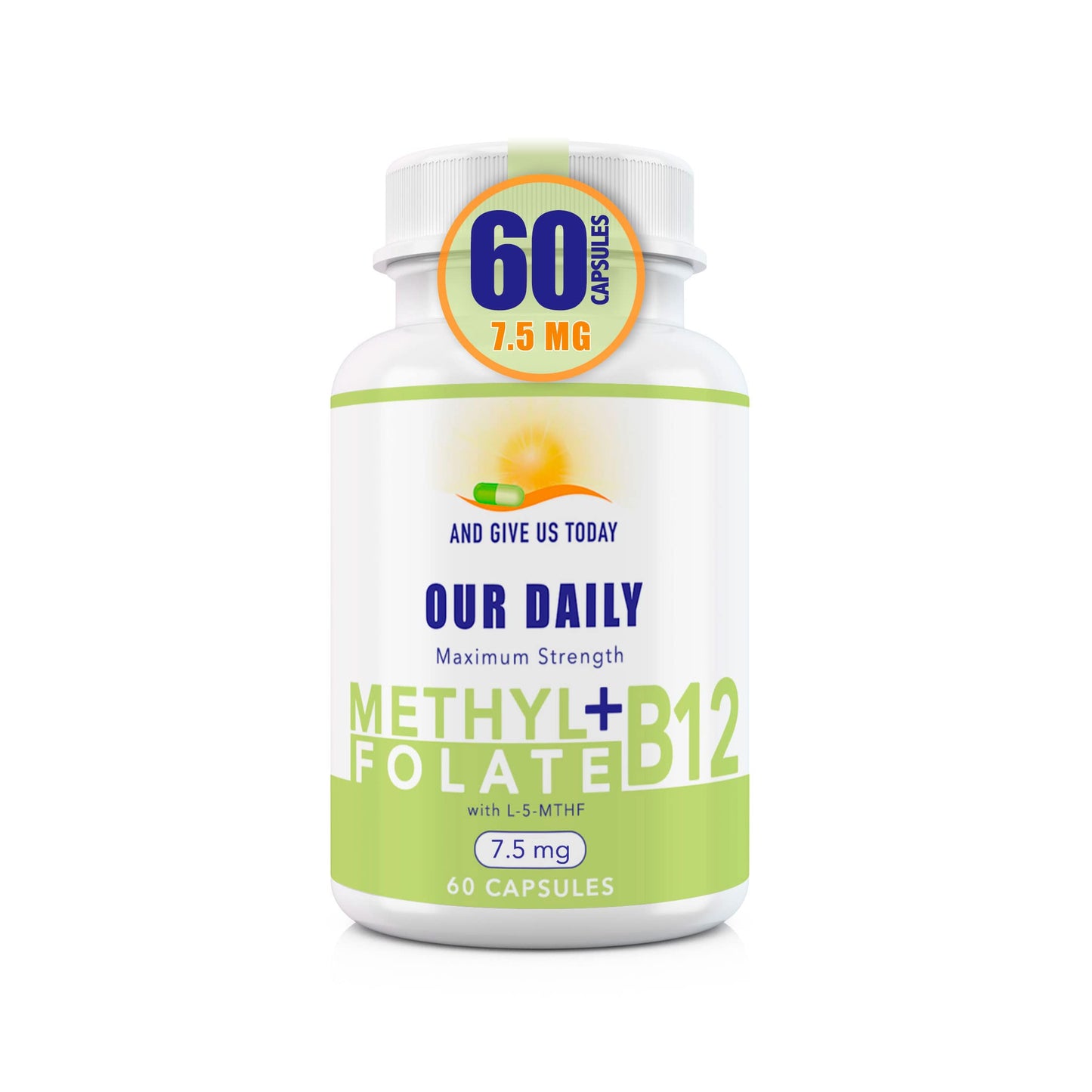 AND GIVE US TODAY OUR DAILY L-Methylfolate 7.5 mg NB12 1000 mcg, 60 Capsules