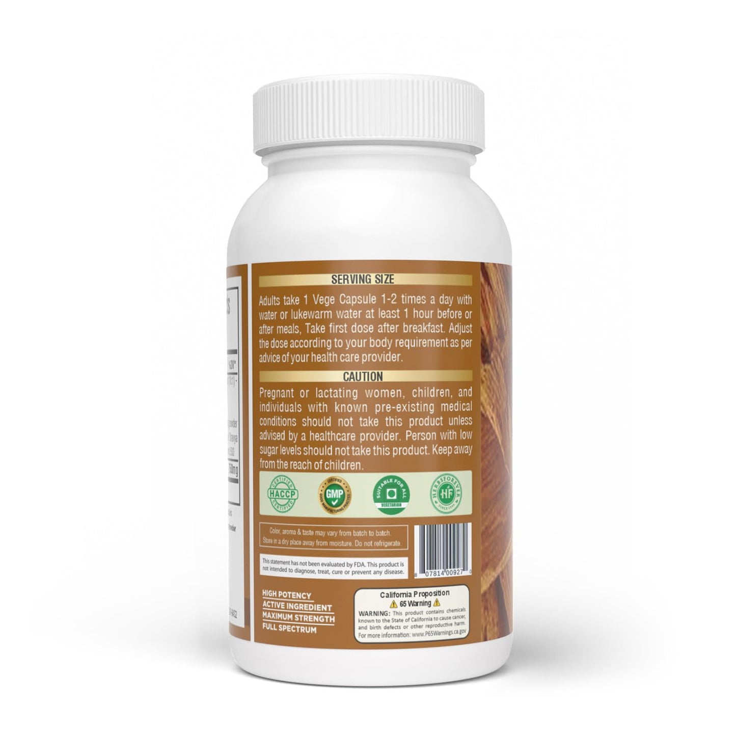 Herbsforever Bijasar Indian Kino Tree Extra Strength 10:1 Extract, 4800mg Bark Powder Equivalent per Serving, Capsules, 60 Count