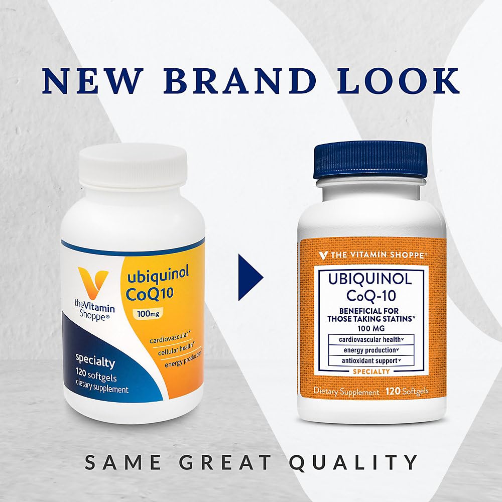 The Vitamin Shoppe Ubiquinol CoQ-10 100mg Softgels 120 Count