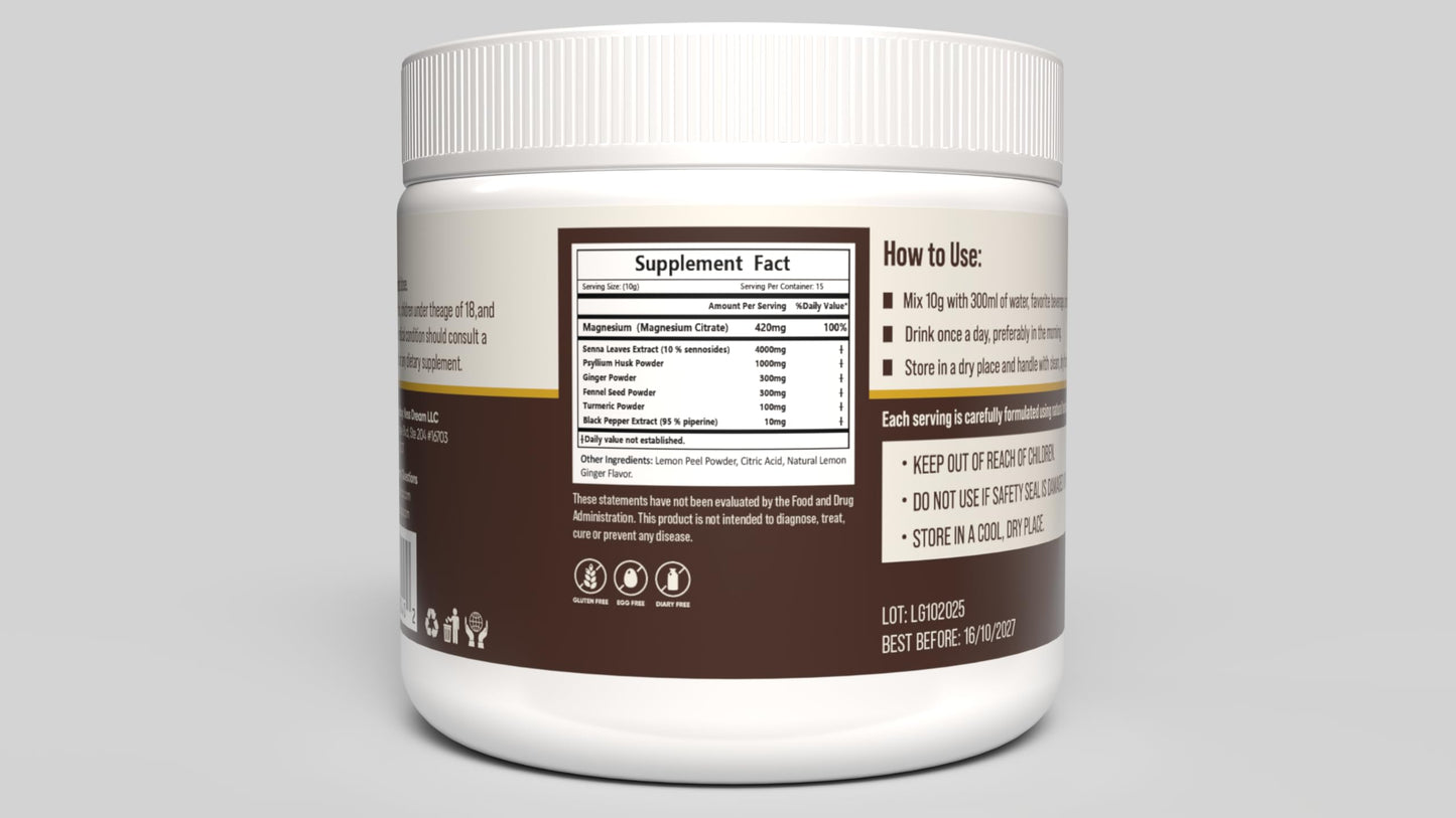 Robutop Slimessia Super Cleanse 15 Days Digestive Support, Complex Herbal Formula Powder 5.22 oz
