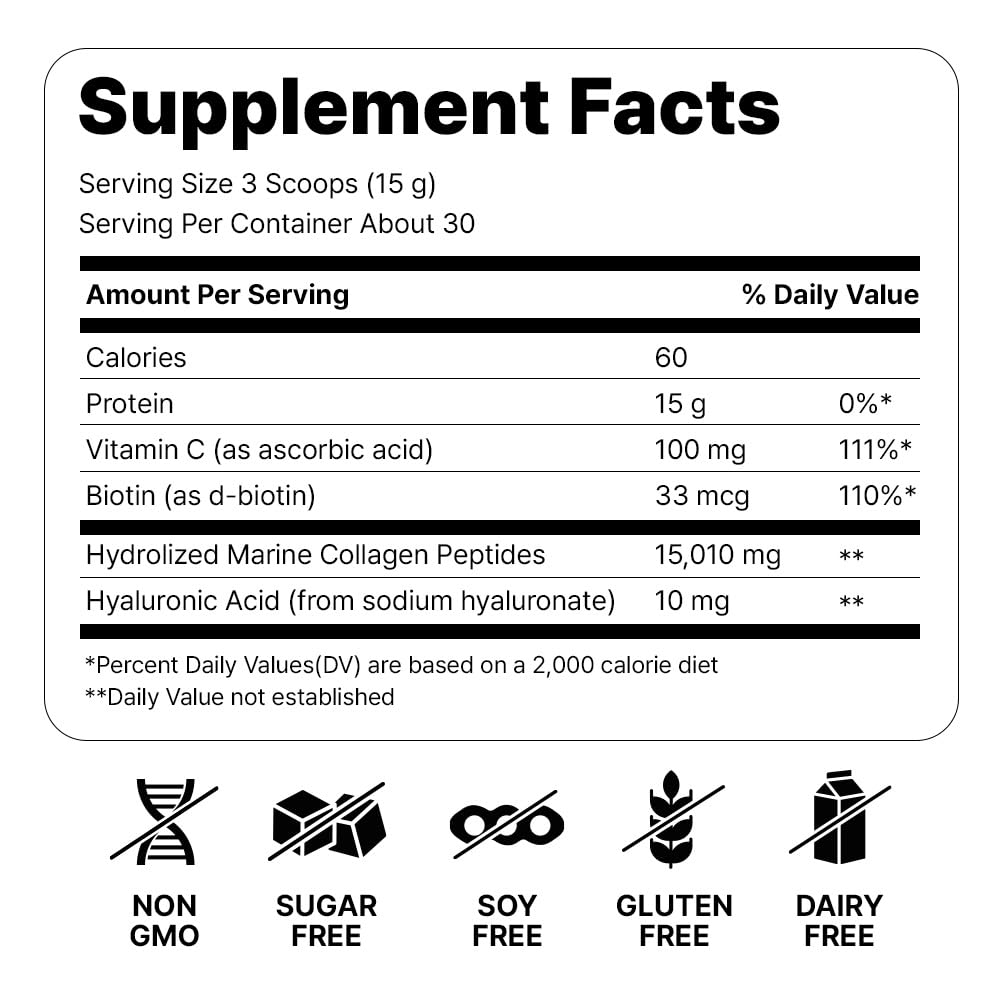 Cevitol Marine Collagen Peptides Powder, 16 oz