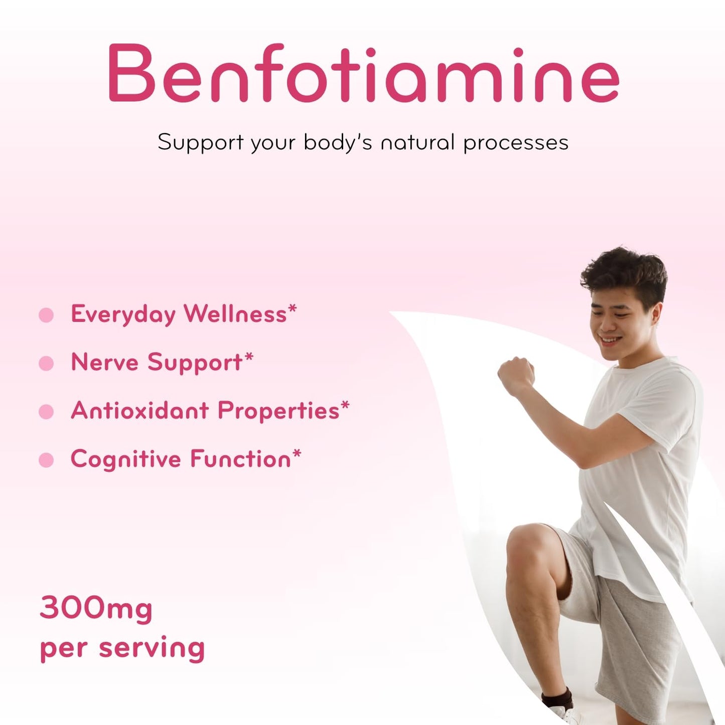 Clear Formulas Benfotiamine B1 300mg Capsule, 180 Count