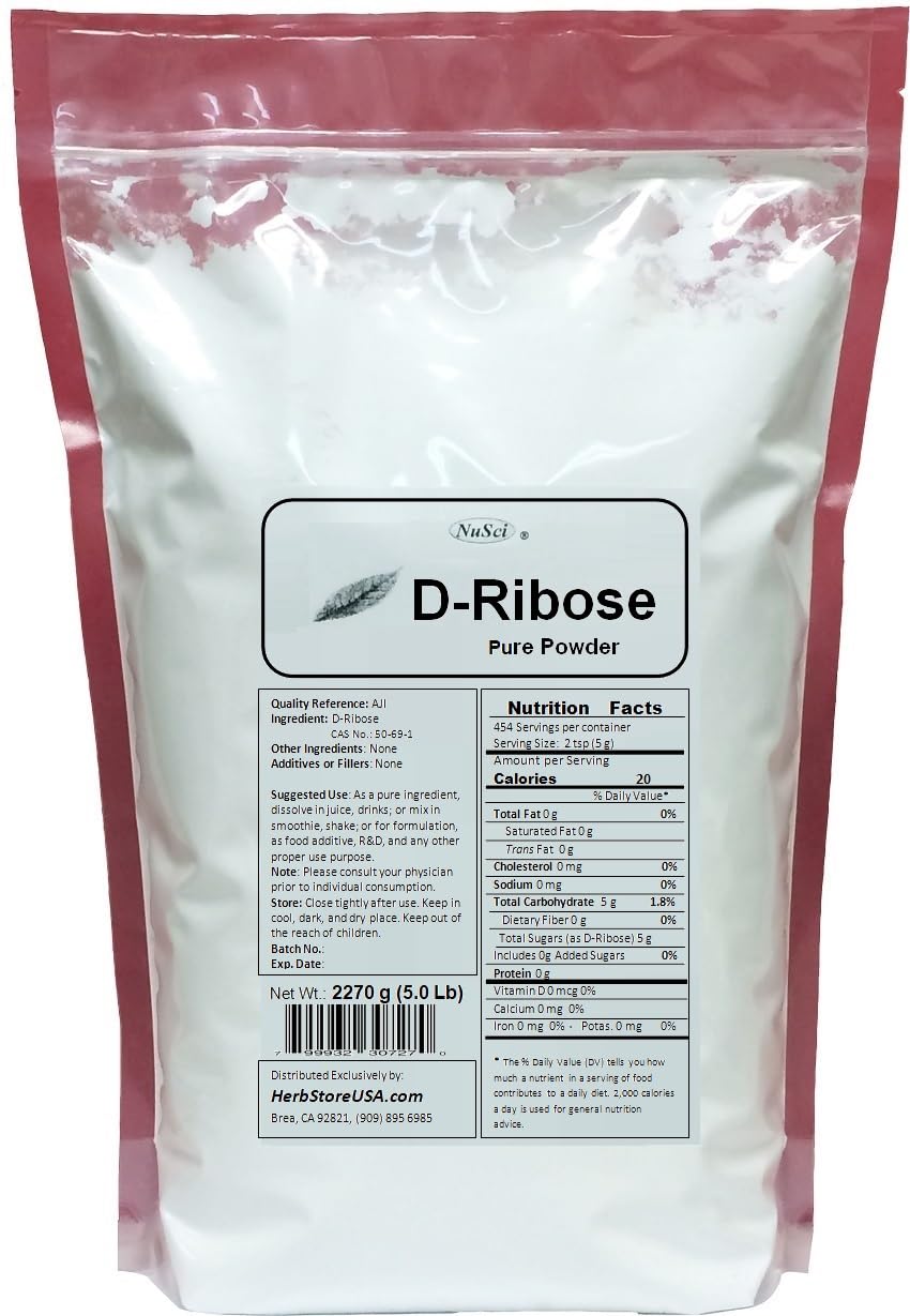 NuSci Pure D-Ribose Powder 80.07 oz