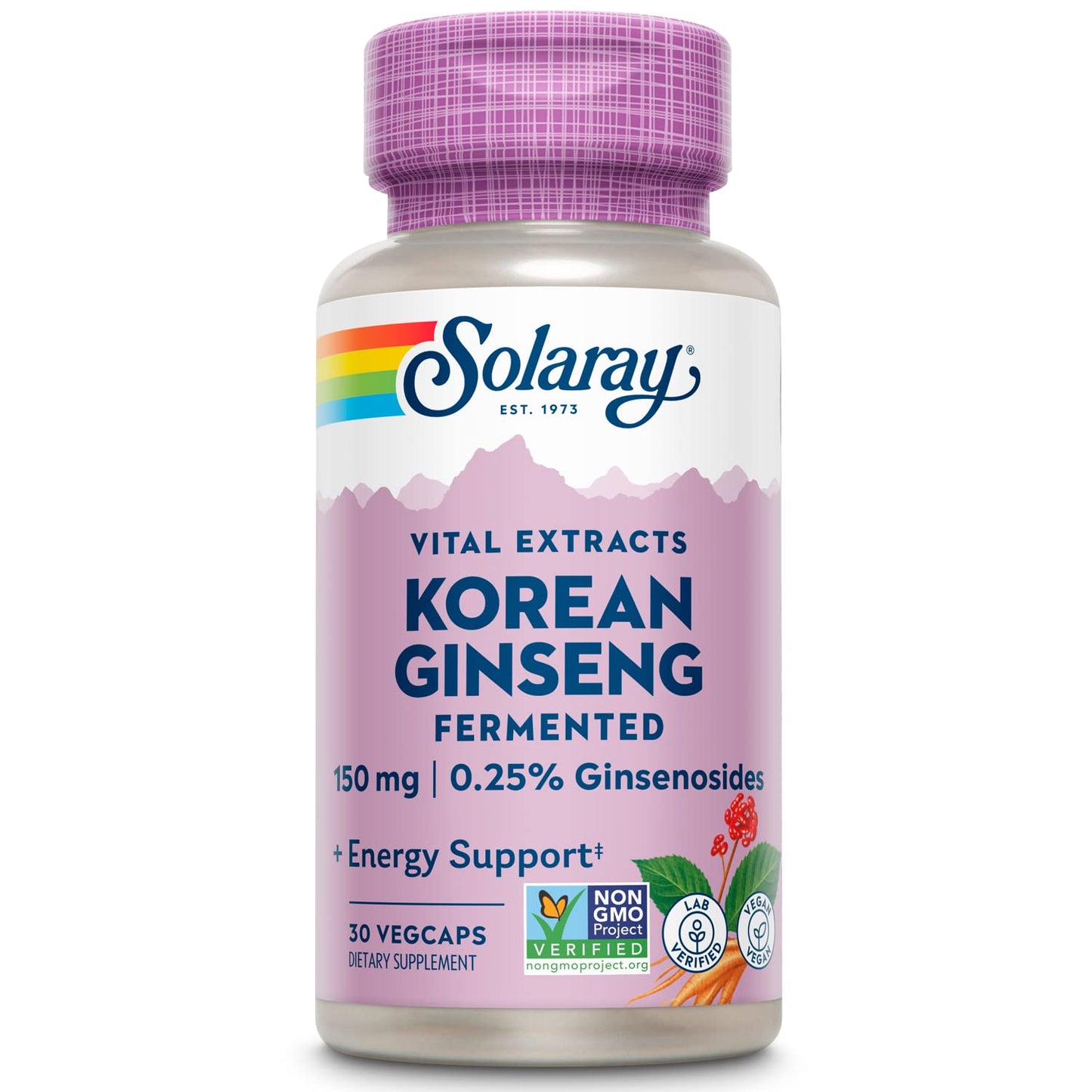 SOLARAY Fermented Korean Ginseng Root Extract Capsule 30