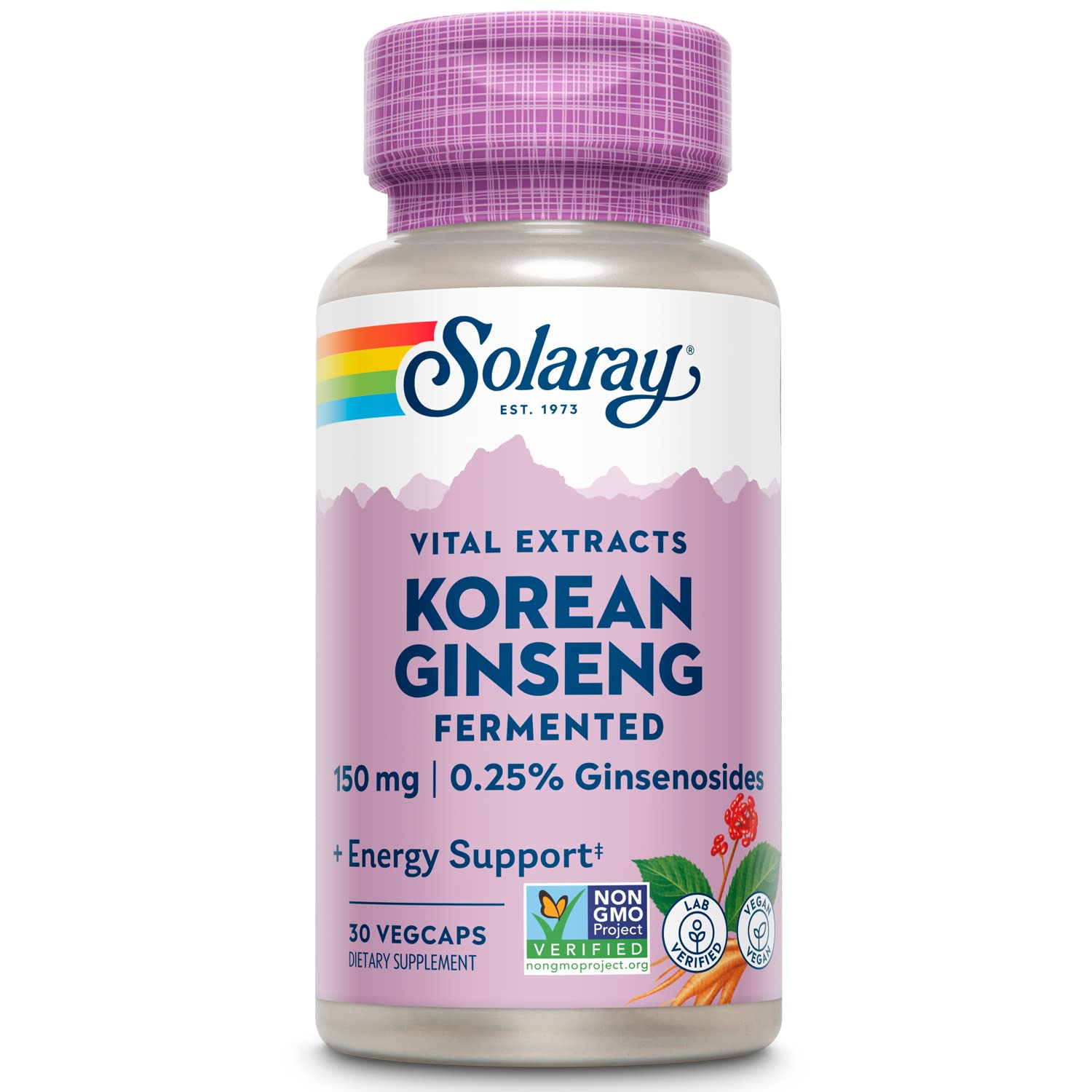 SOLARAY Fermented Korean Ginseng Root Extract Capsule 30