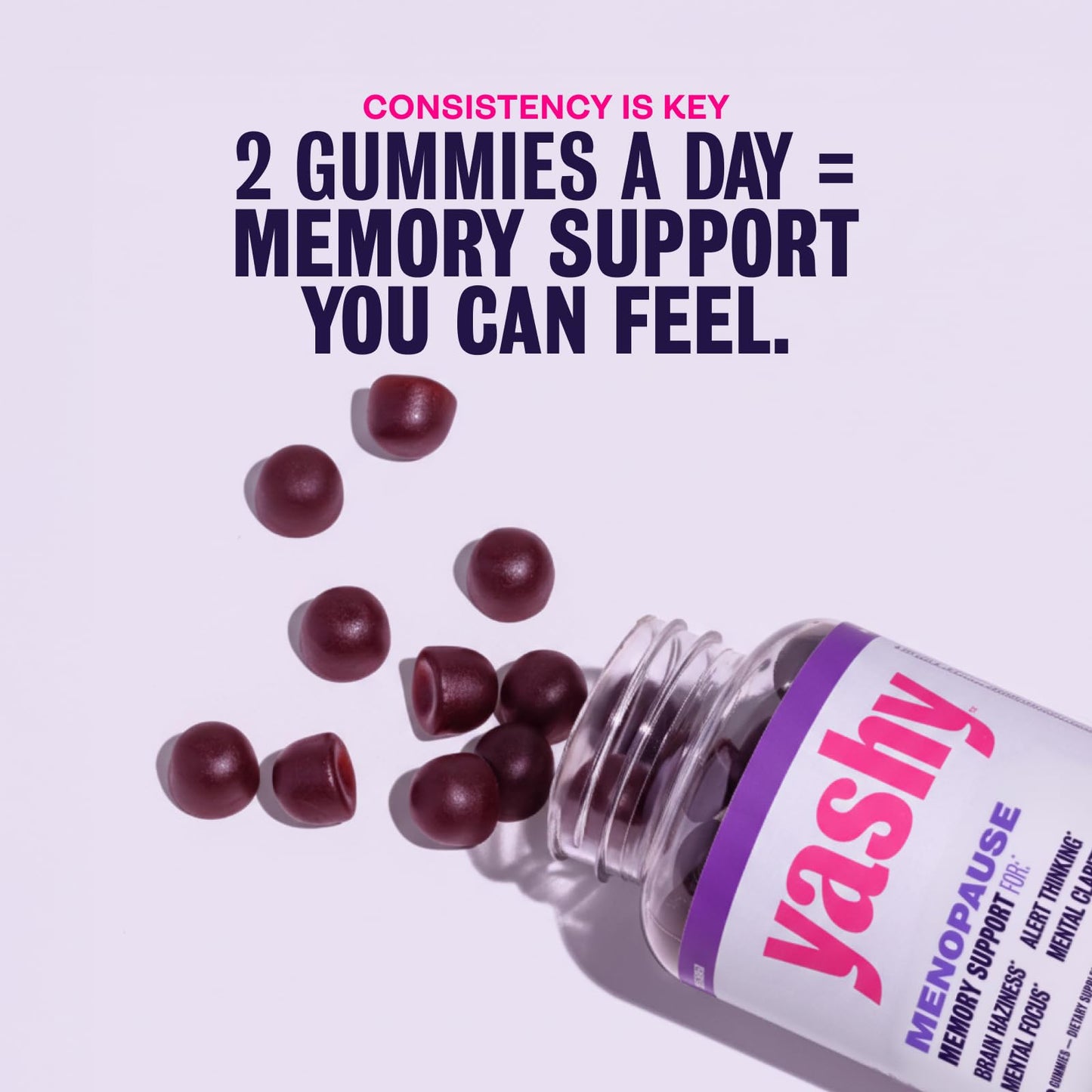 YASHY Menopause Memory Support Gummies, 60 Gummies