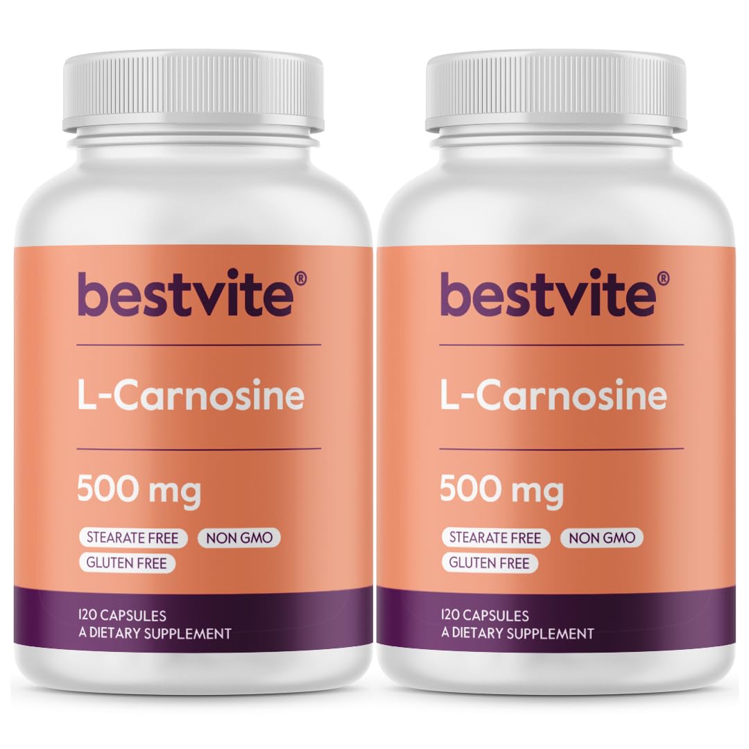 BESTVITE L-Carnosine 500mg Capsules, 240 Capsules