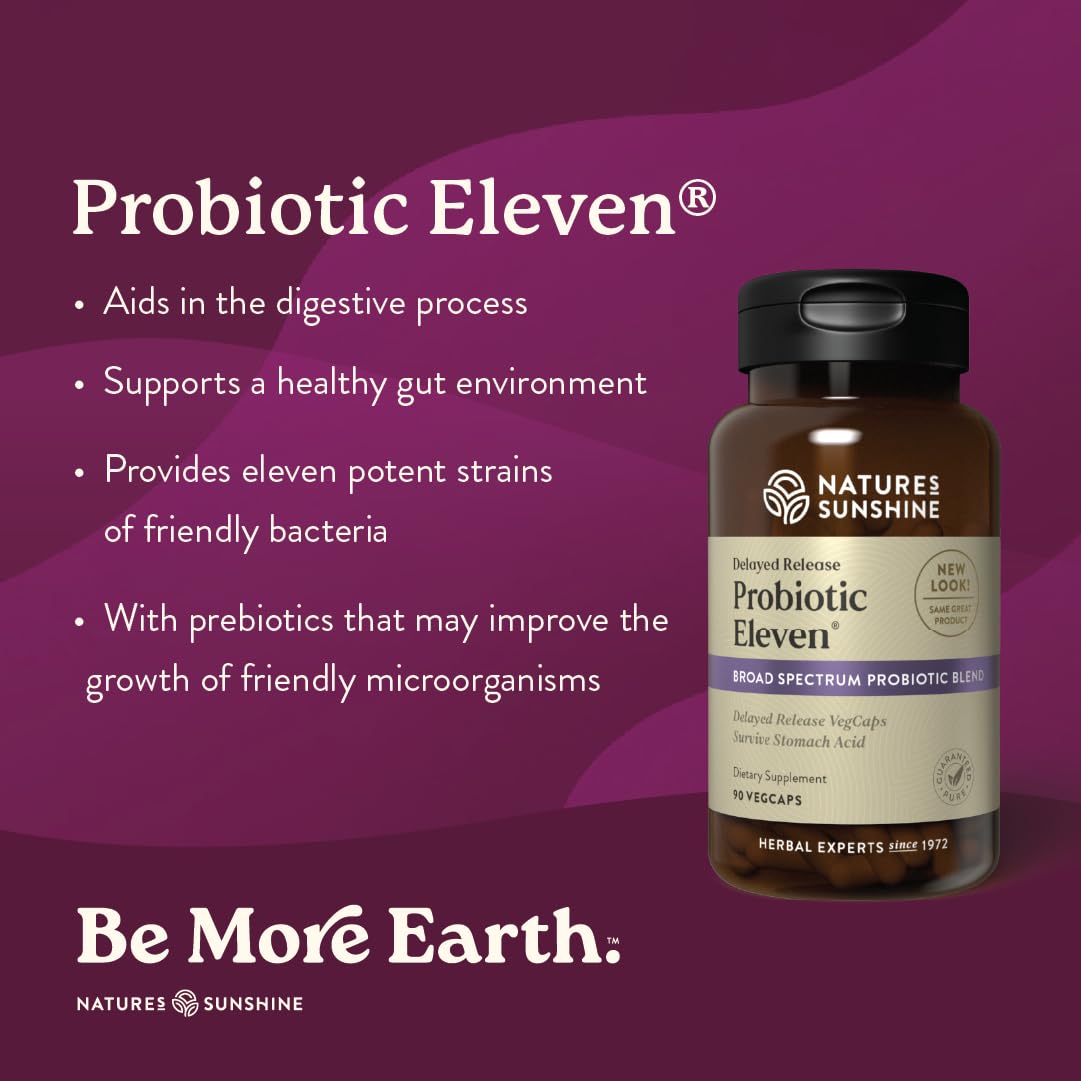 Nature's Sunshine Probiotic Eleven Dietary Supplement Capsule, 90 Count