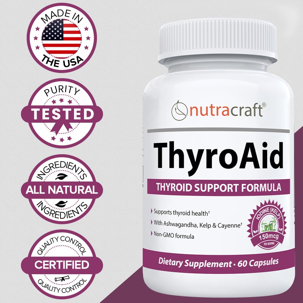 Nutracraft ThyroAid #1 Thyroid Support Supplement, 60 Capsules