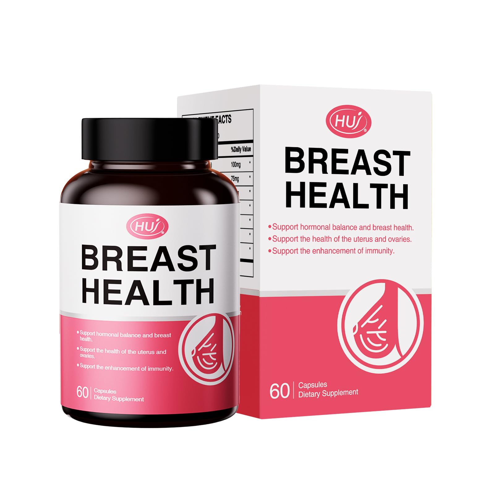HUJ Breast Health DIM Supplement Capsule, 60 Capsules