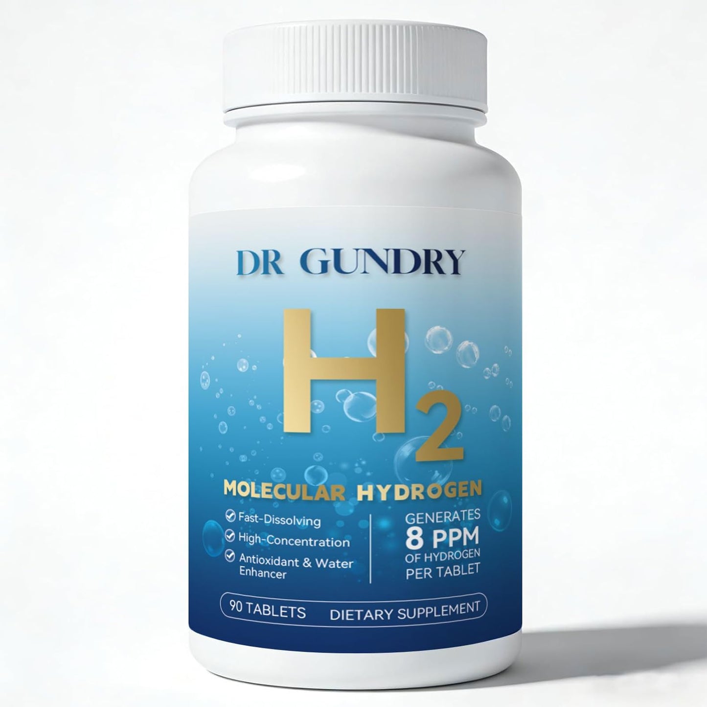DR GUNDRY Hydrogen Water Tablets with Elemental Magnesium - GMO-Free, Gluten-Free & Soy-Free, 1 Tablet
