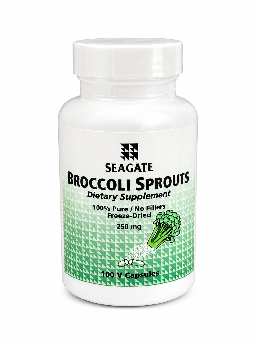 Seagate Broccoli Sprouts 250 mg Capsules 100 Count