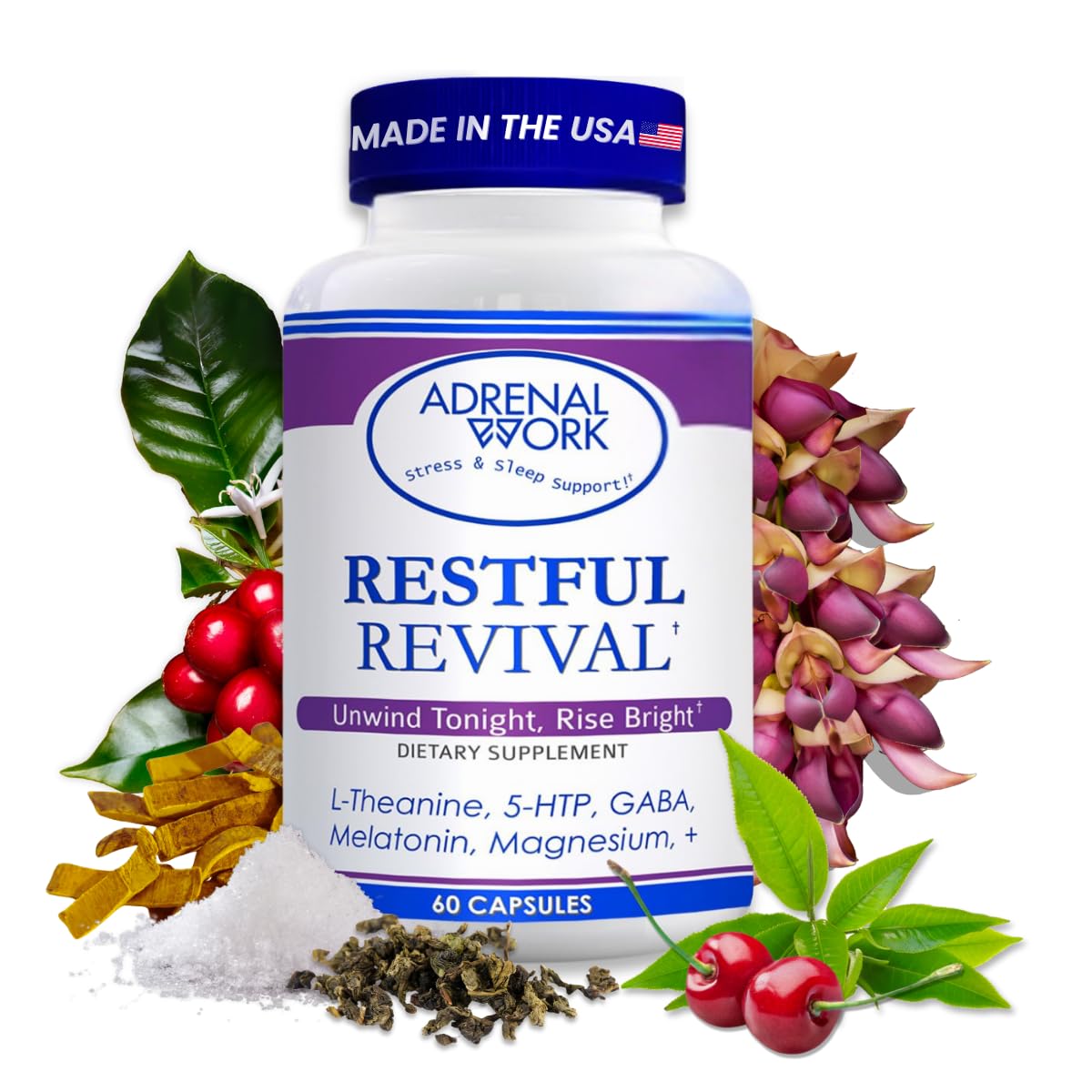 Adrenalwork Relax with Restorative Sleep Capsules, 60 Count