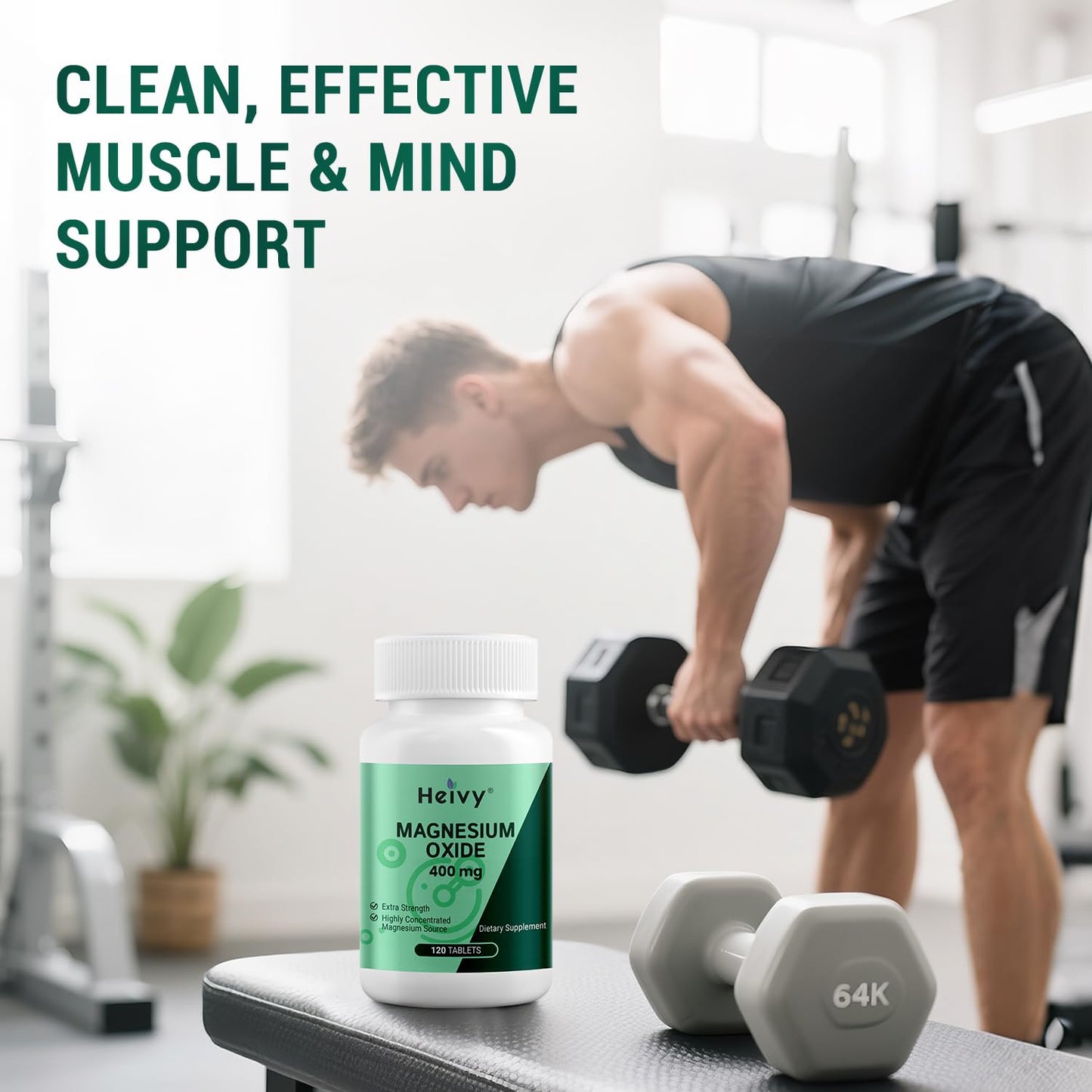 Heivy Magnesium Oxide 400mg Tablets, 120 Tablets