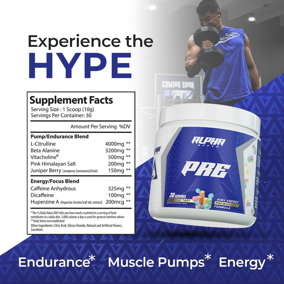 Alpha Supps Pre-Workout Powder 10.6 Ounce