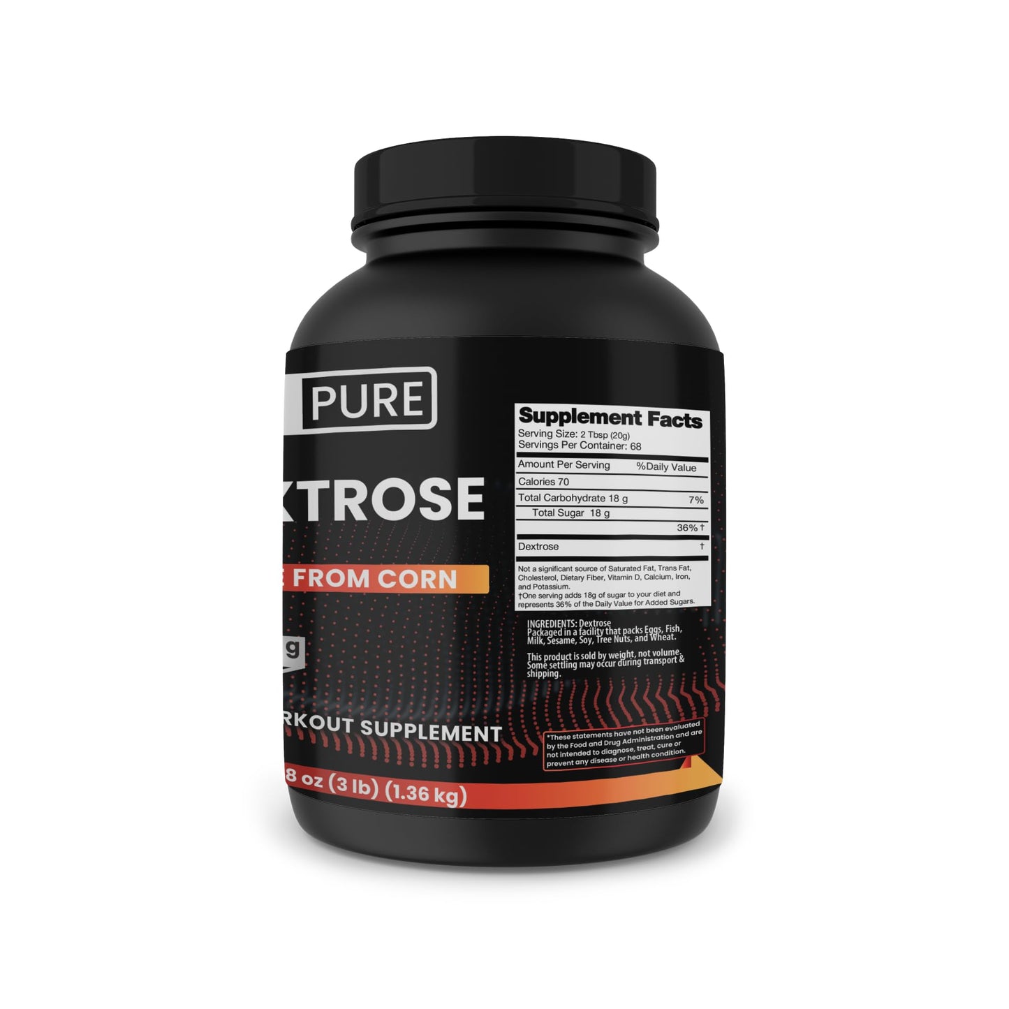 Pure Organic Ingredients Dextrose Monohydrate Cerelose Powder 48