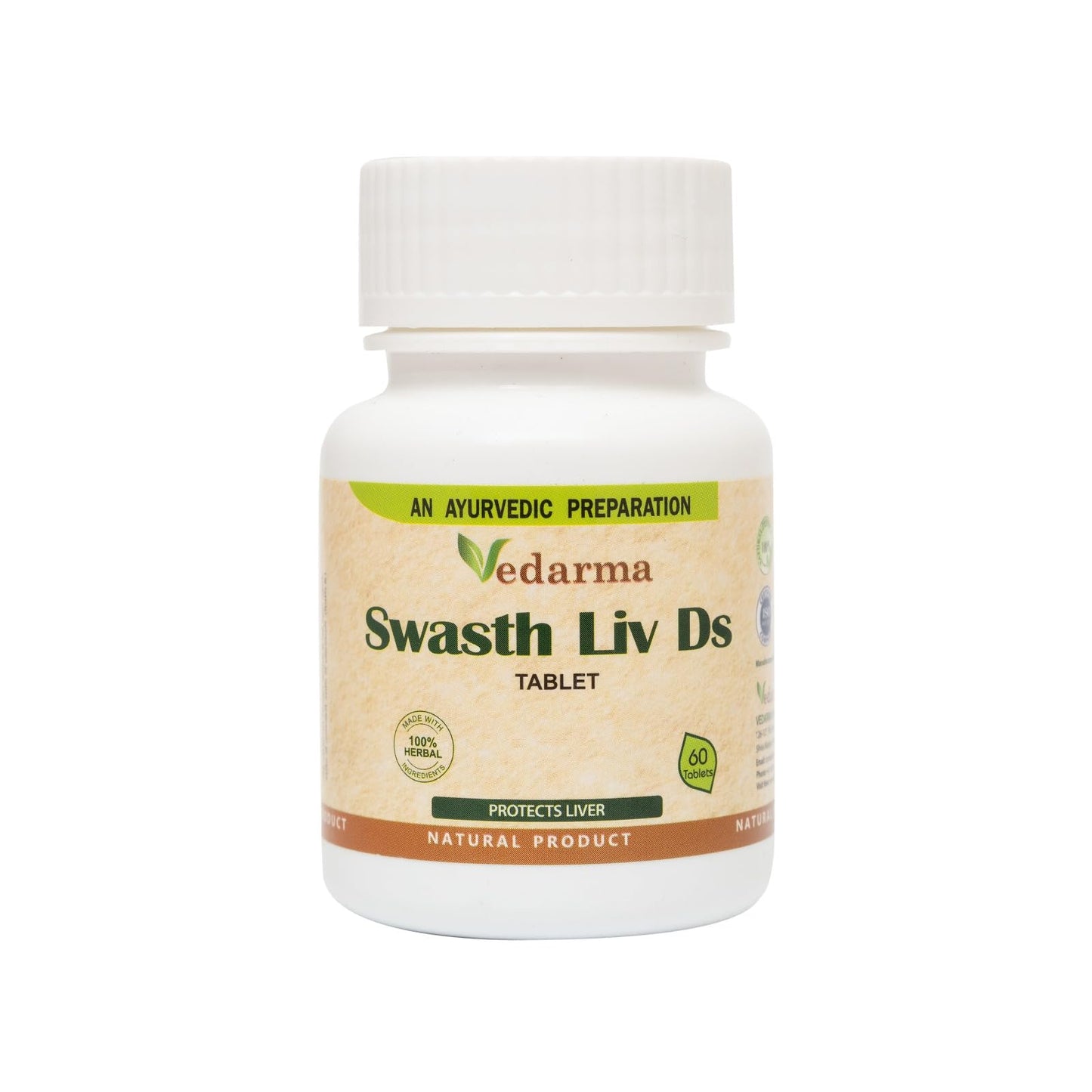 VEDARMA Swasth Liv Herbal Liver Tablets Tablet, 60 Count