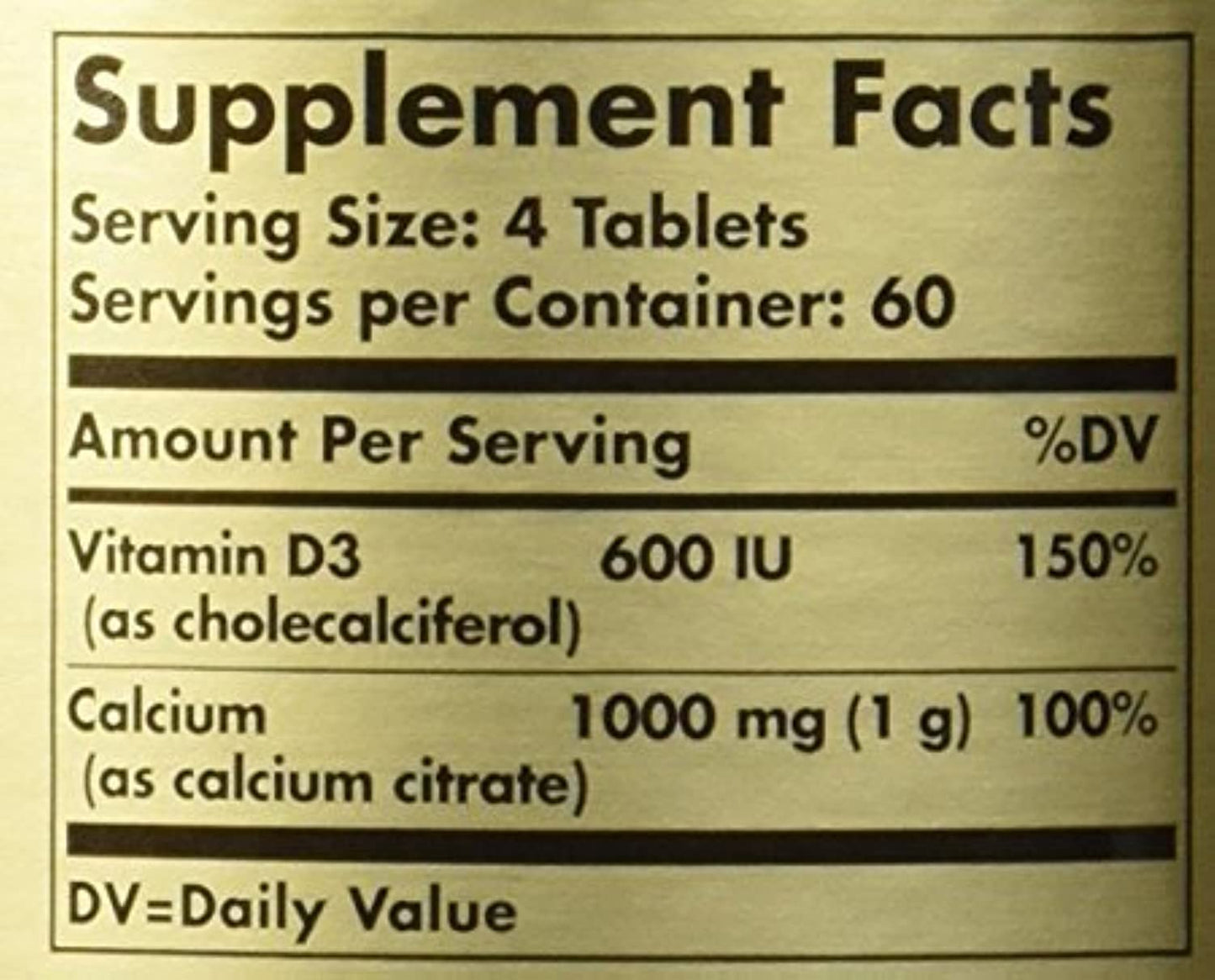 Solgar Calcium Citrate with Vitamin D Tablet 60 Count
