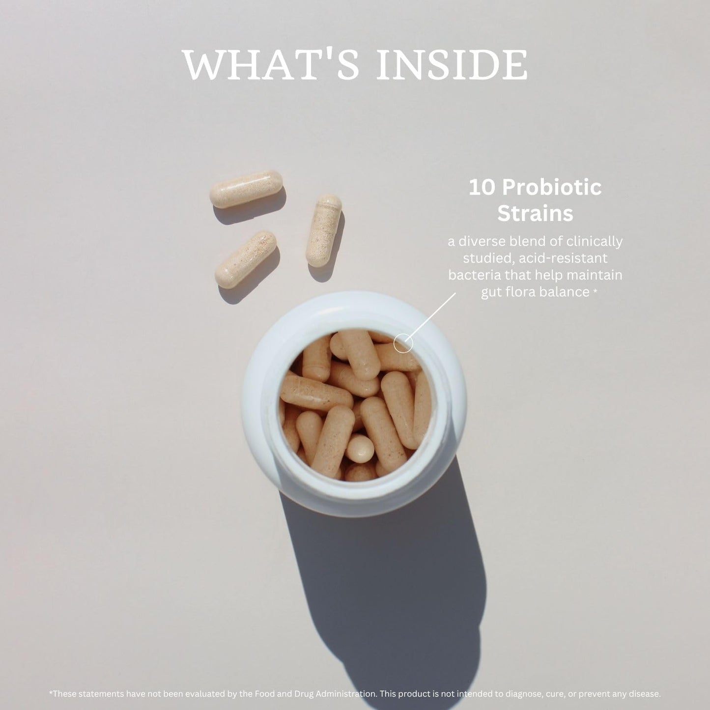 VTC Probiotic 25 Billion CFU, 10 Clinically Validated Strains, Daily Gut, Digestive & Immune Support, 50 Veggie Capsules