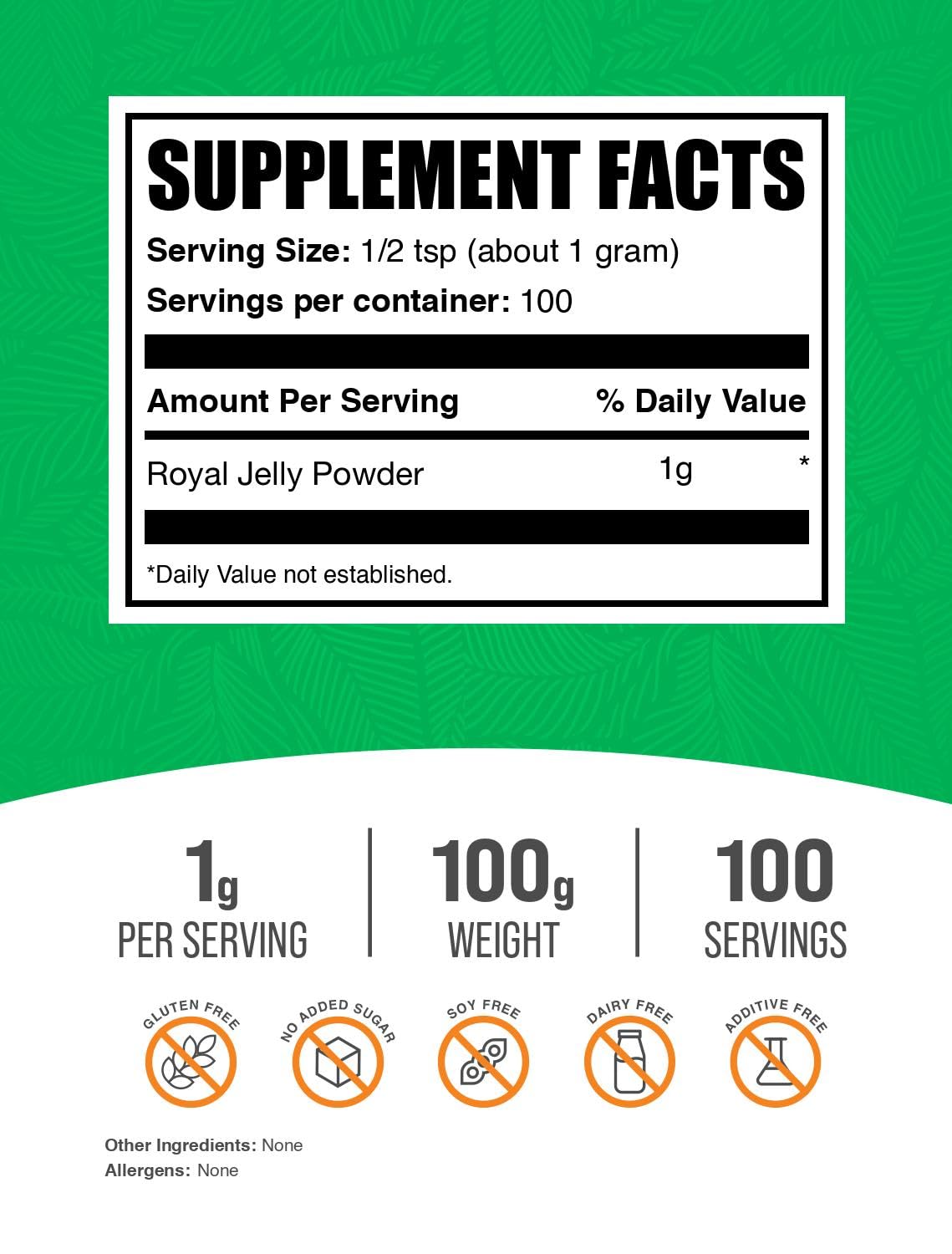 BulkSupplements Royal Jelly Powder 3.5 Ounce