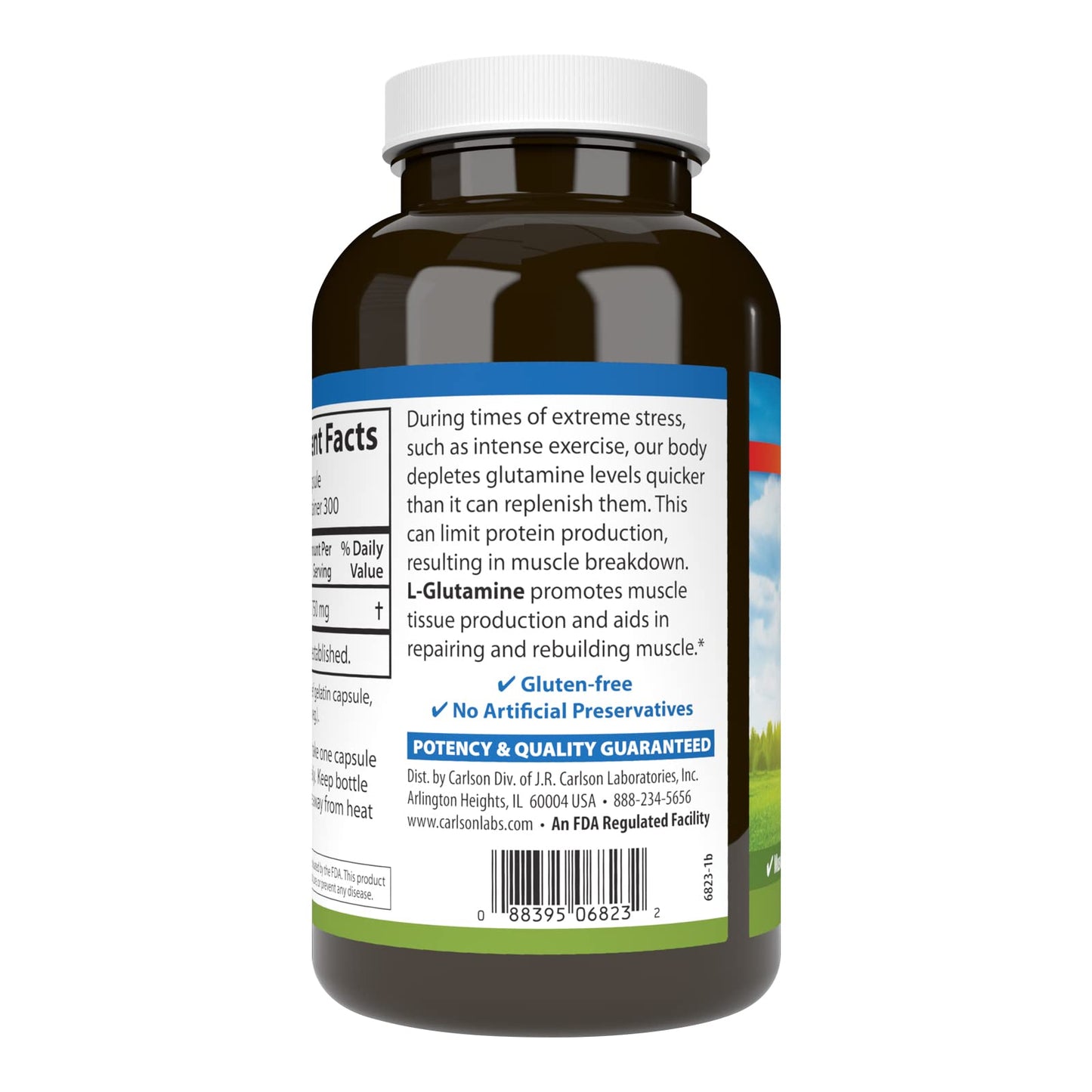 Carlson L-Glutamine Capsules, 300 Count