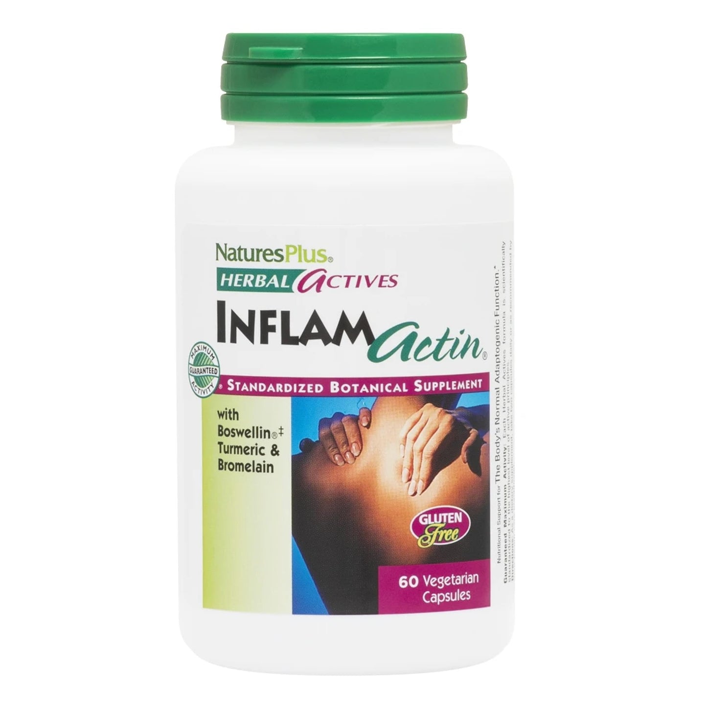 NaturesPlus InflamActin Herbal Actives Capsules, 60 Count