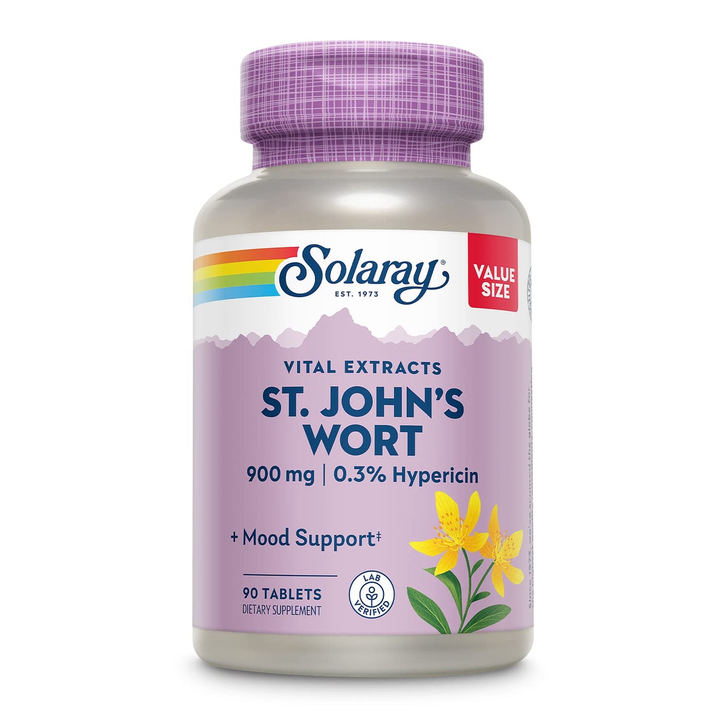 SOLARAY St. Johns Wort Aerial Extract One Daily 900mg (0.3% Hypericin) 90 Tablets