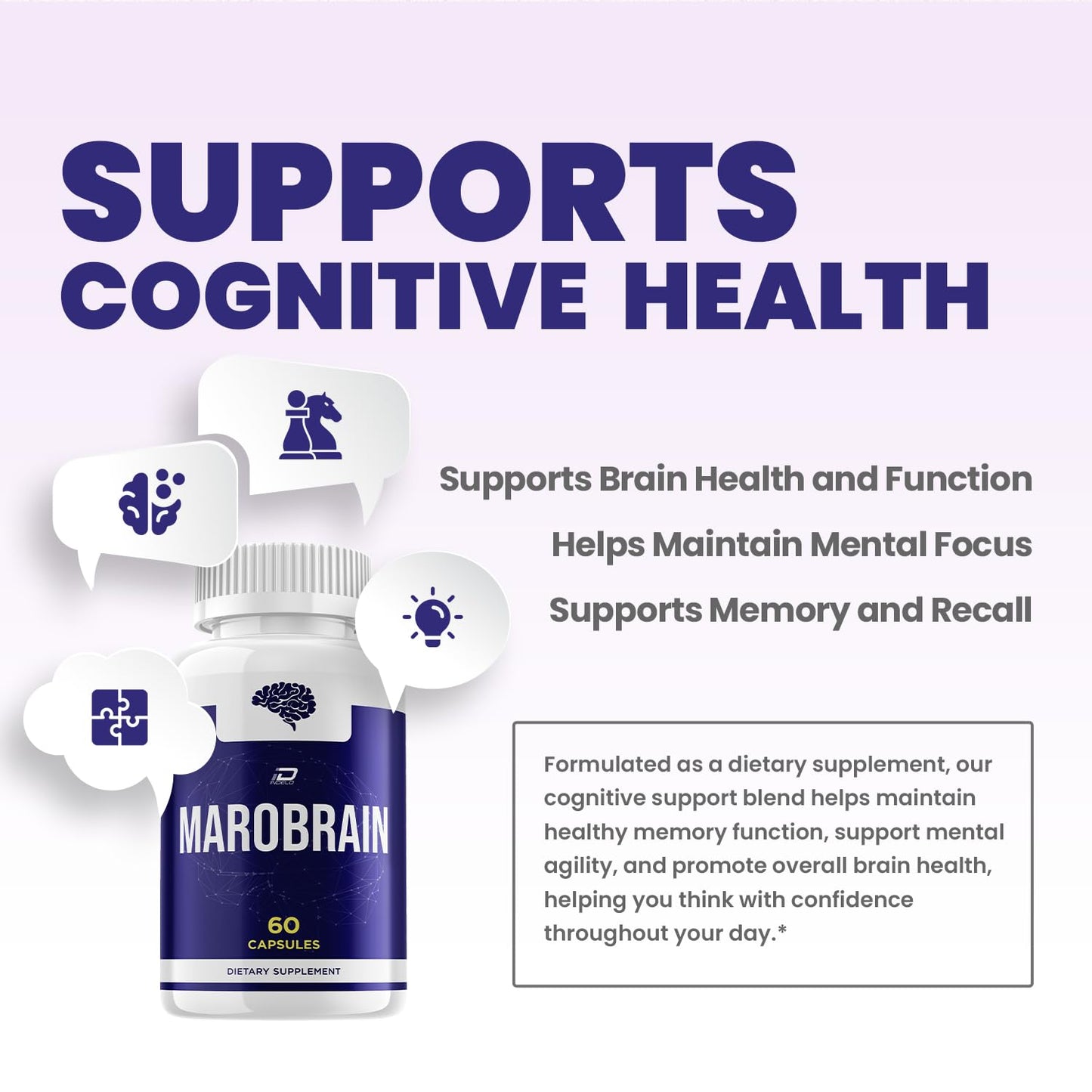 Indelo Marobrain Supplement Capsules, 120 Capsules