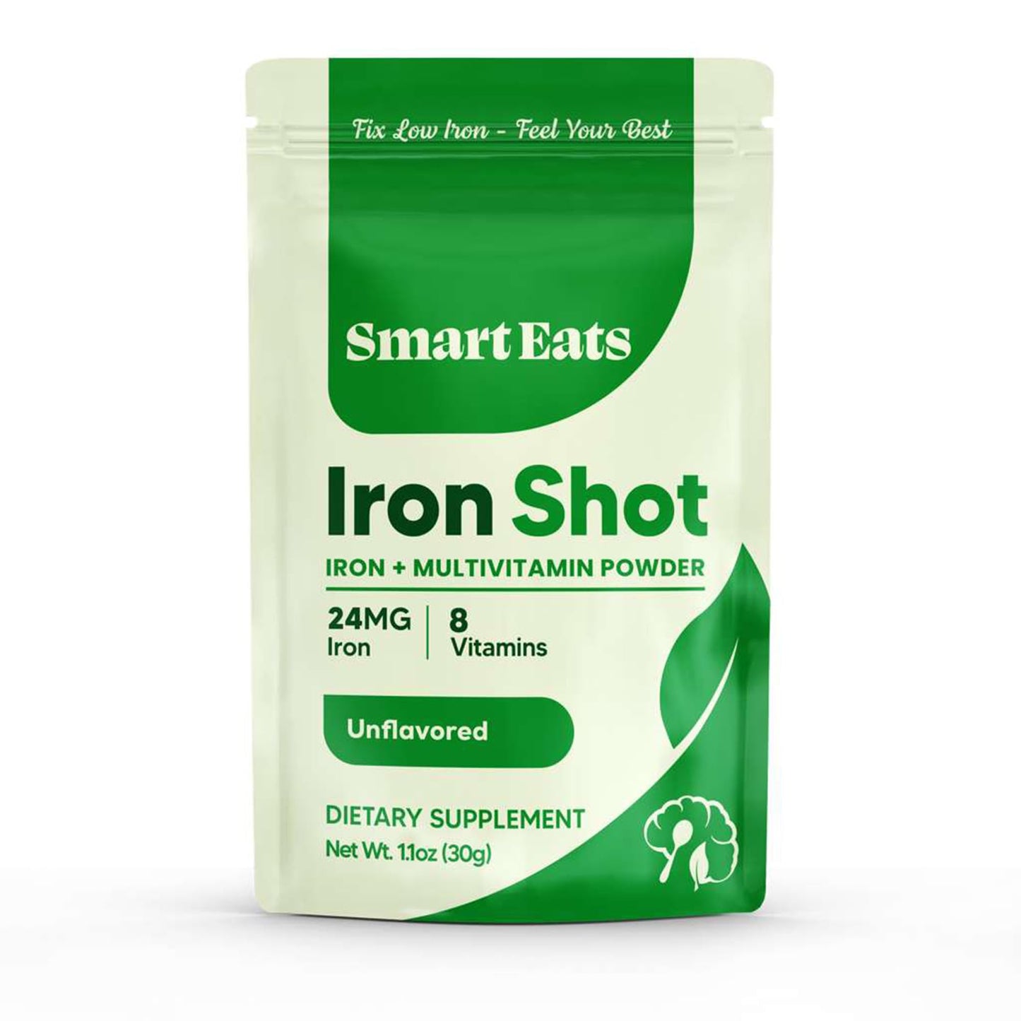 Smart Eats Iron Shot 2-in-1 Iron-Multivitamin Blend Powder 1.6 oz