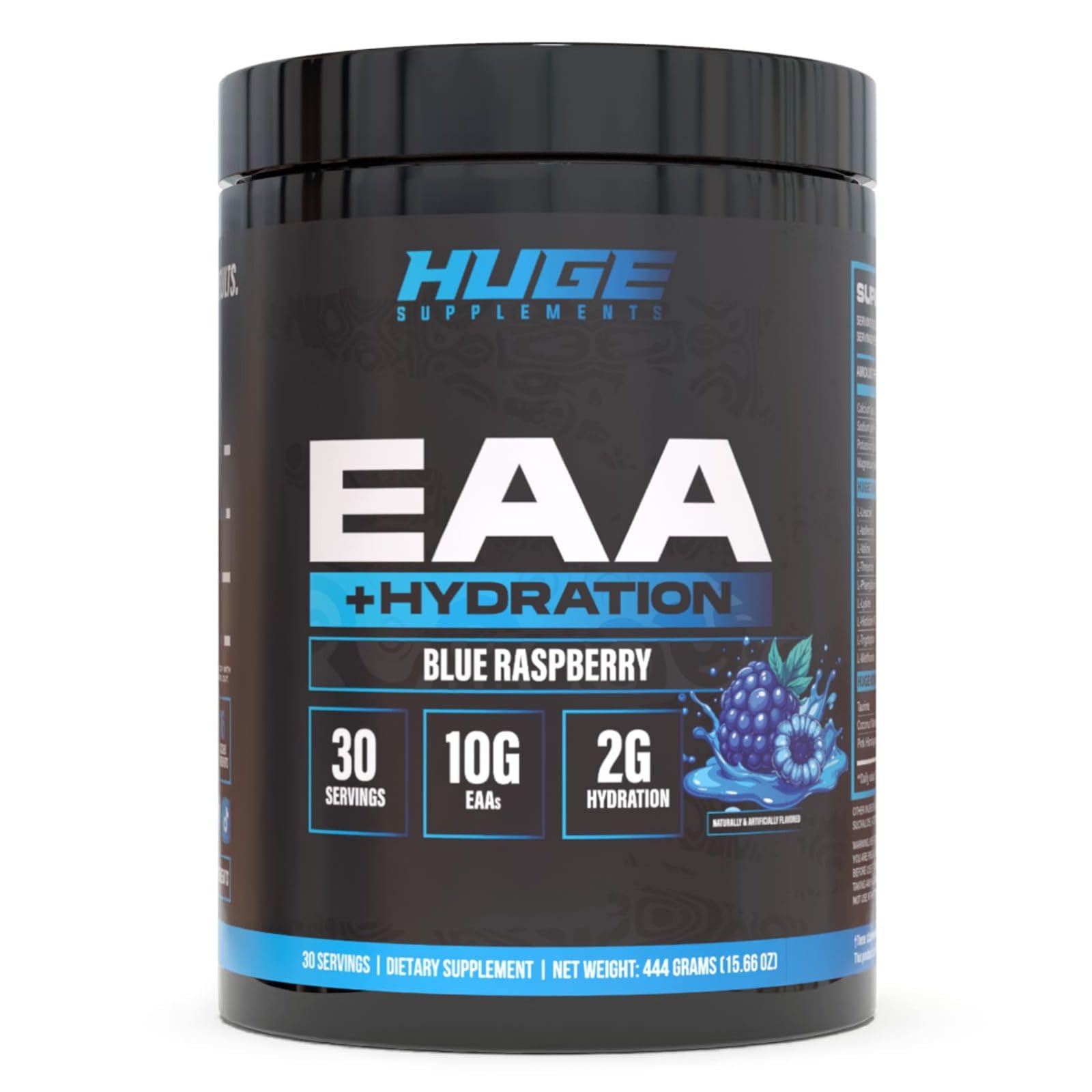 Huge Supplements EAA + Hydration Essential Amino Acids Powder 15.6 Ounce