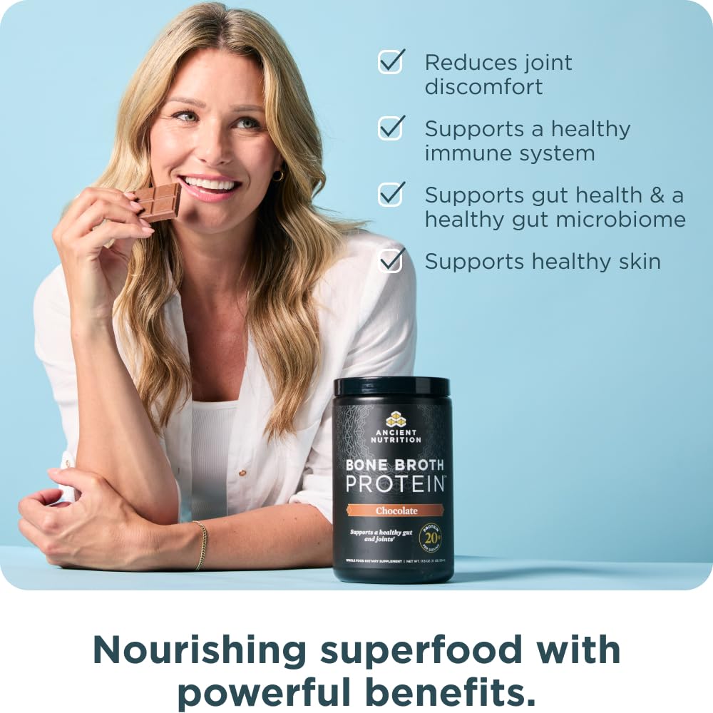 Ancient Nutrition Grass Fed Bone Broth Protein Powder 17.8