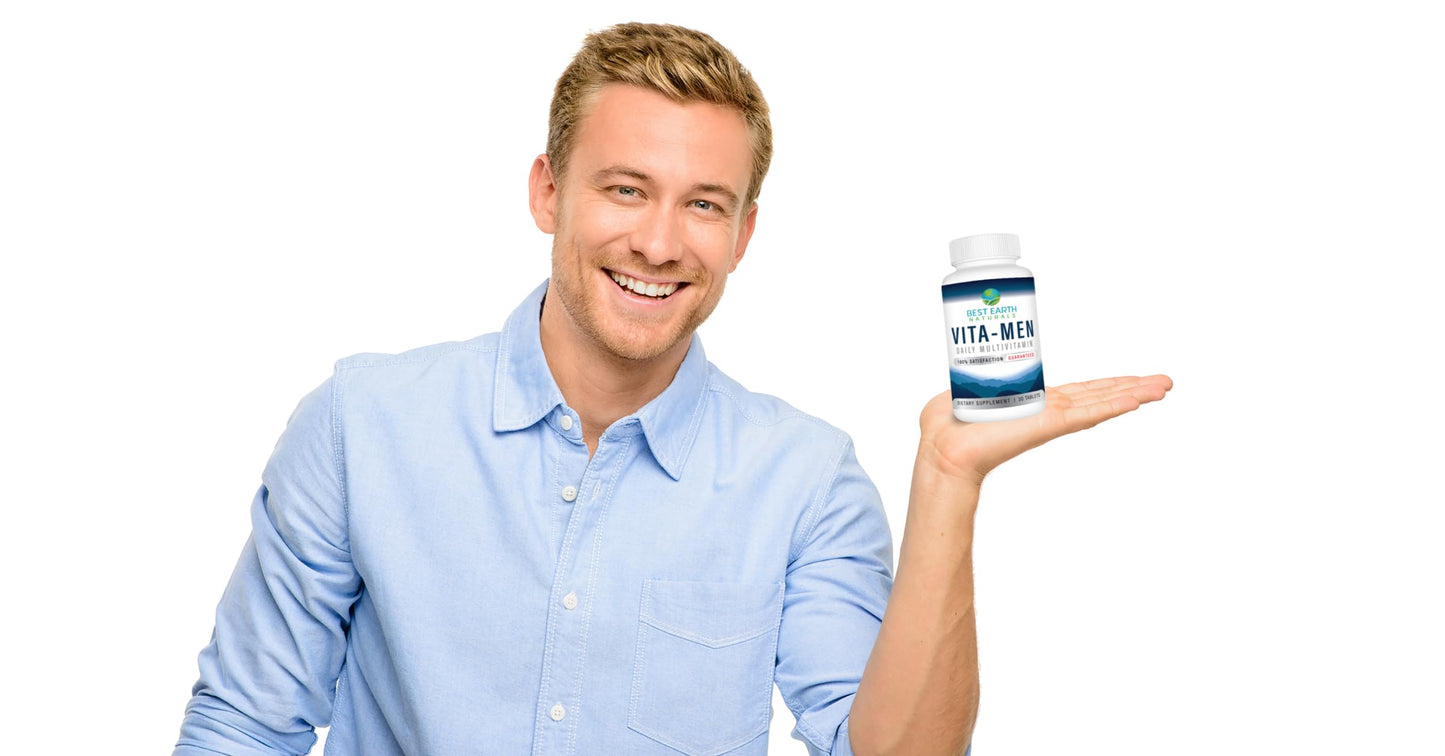Best Earth Naturals Vita-Men Daily Multivitamin and Mineral Formula for Wellness and Vitality Support 30 Tablets
