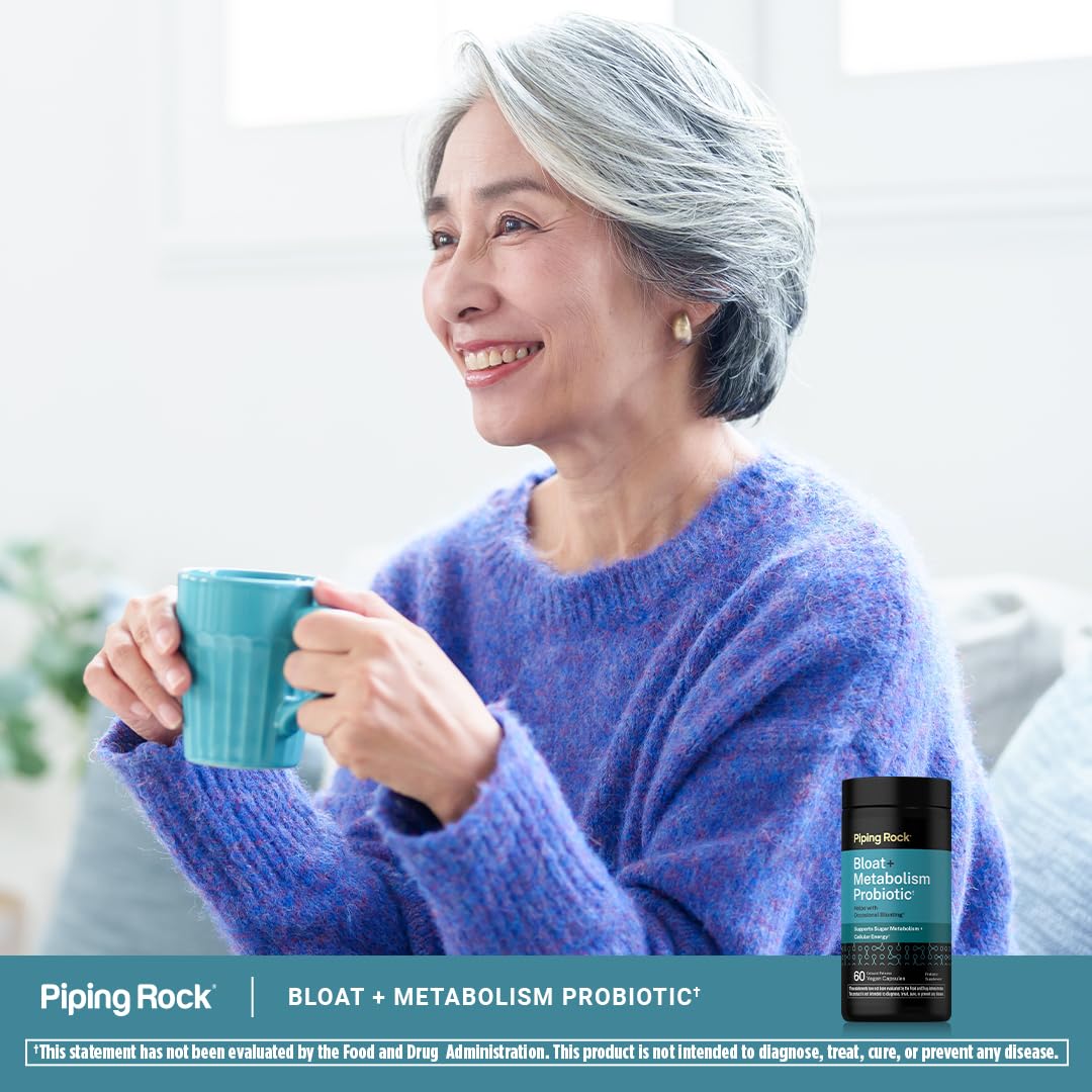Piping Rock Bloat and Metabolism Probiotic Capsules 60 Count