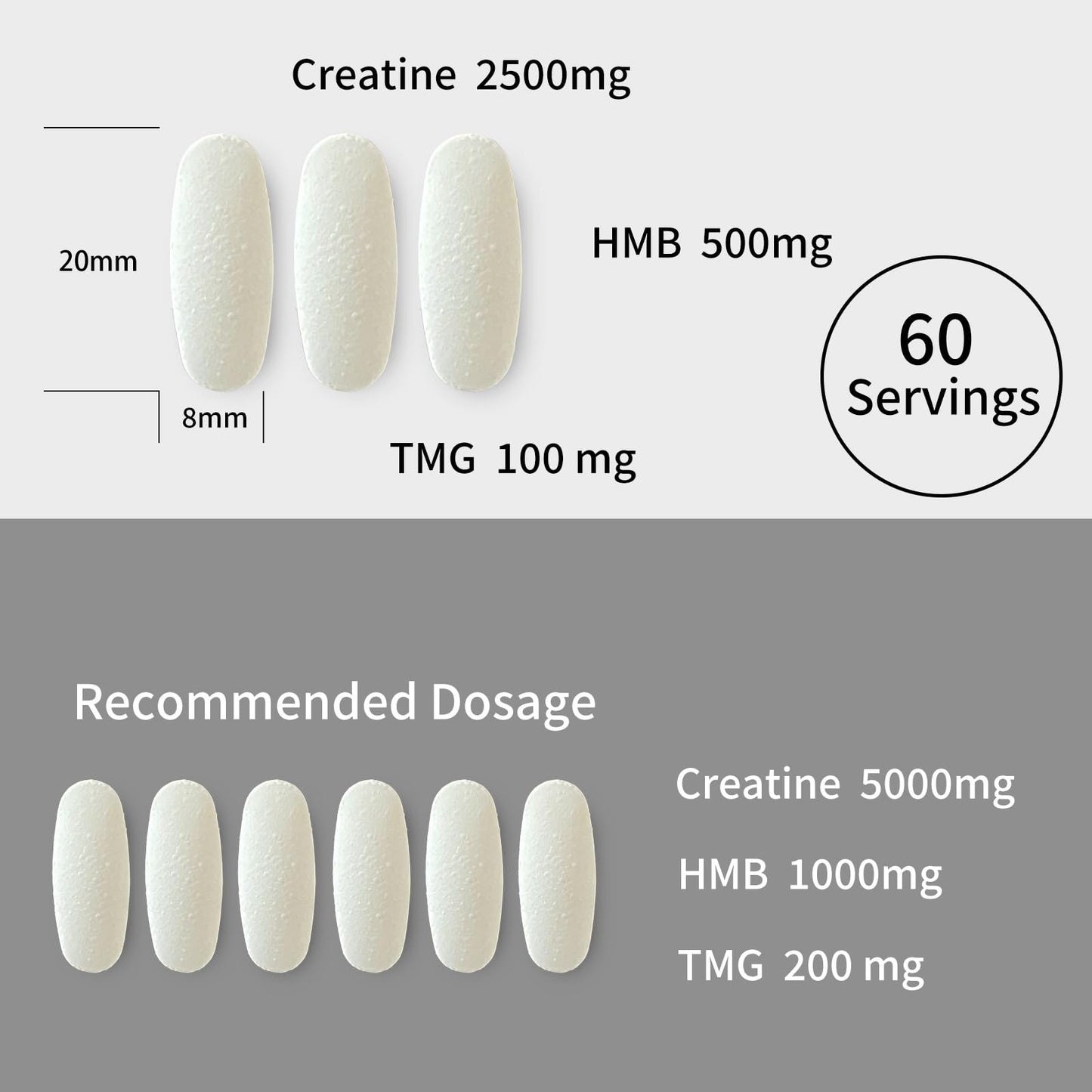 YOUTHVITA Creatine HMB TMG Tablets, 180 Count