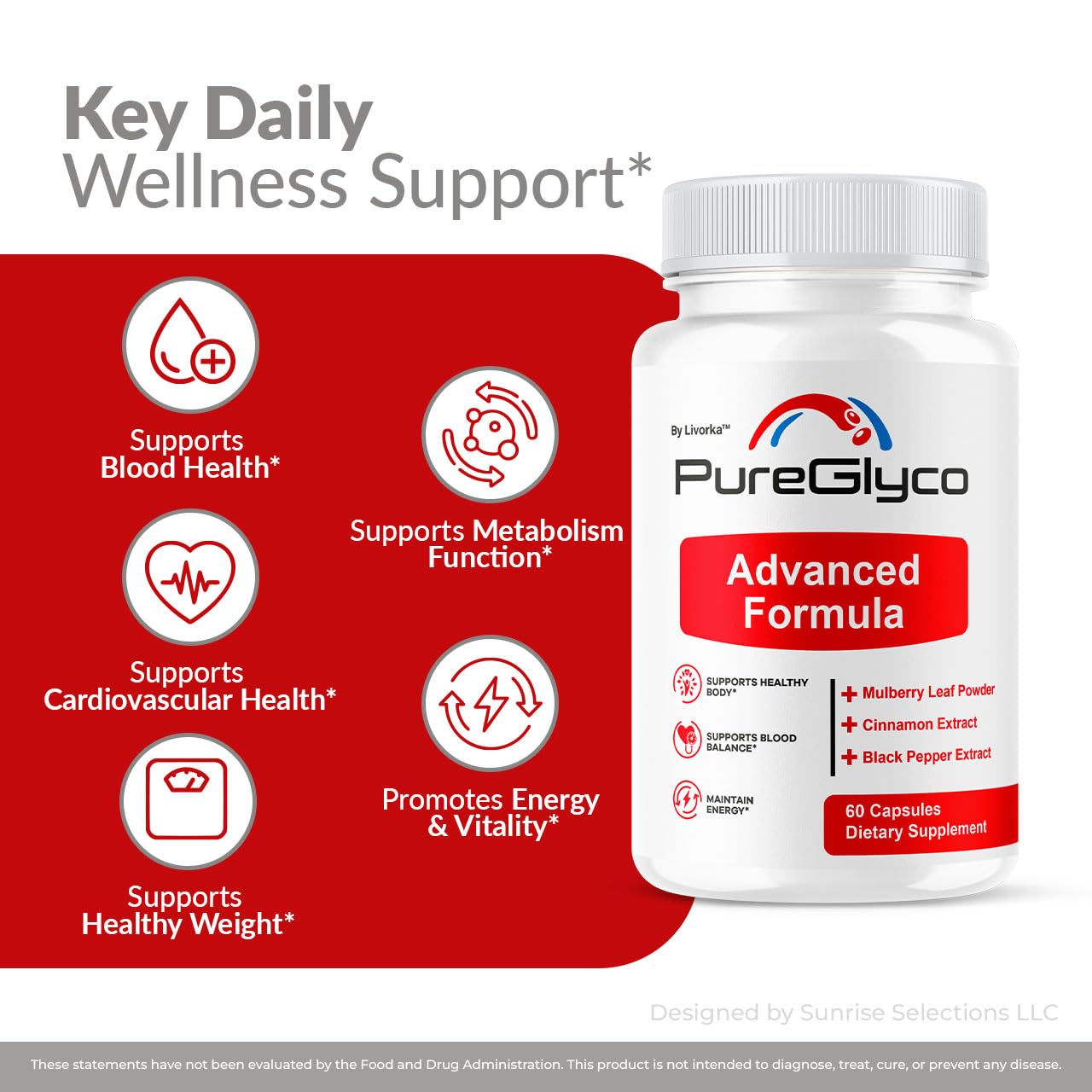 LIVORKA Pure Glyco Capsules 300 Capsules