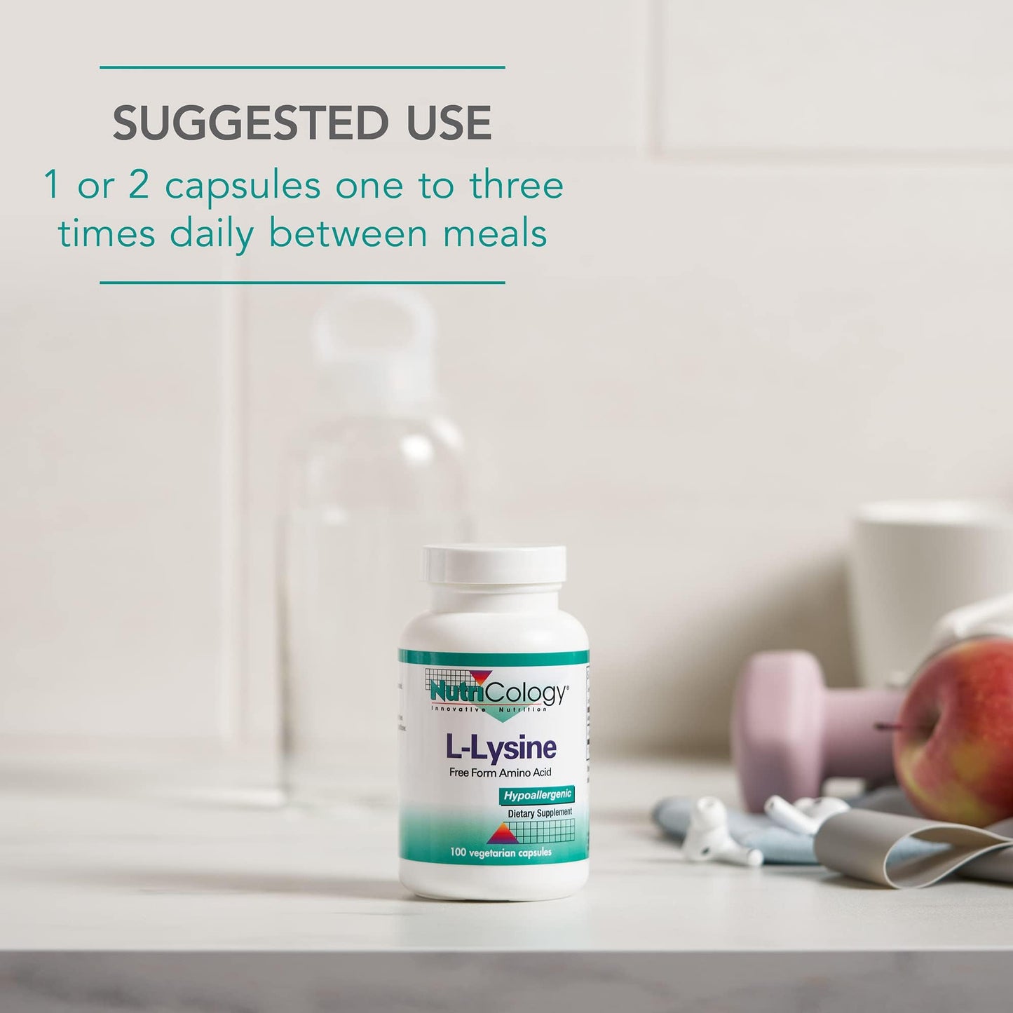 Allergy Research Group NutriCology L-Lysine 500 mg Capsules, 100 Capsules