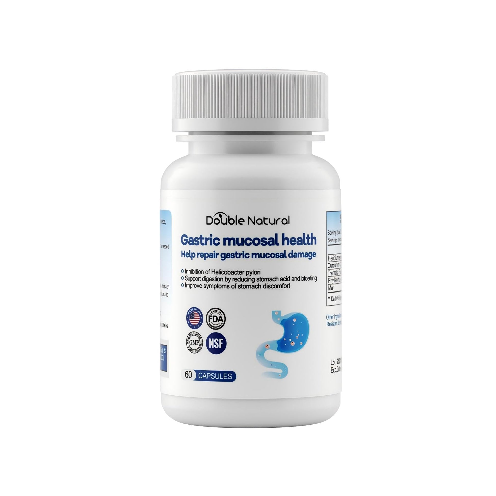 Double Natural Gastric Mucosal Health Repair Capsule, 1 Count
