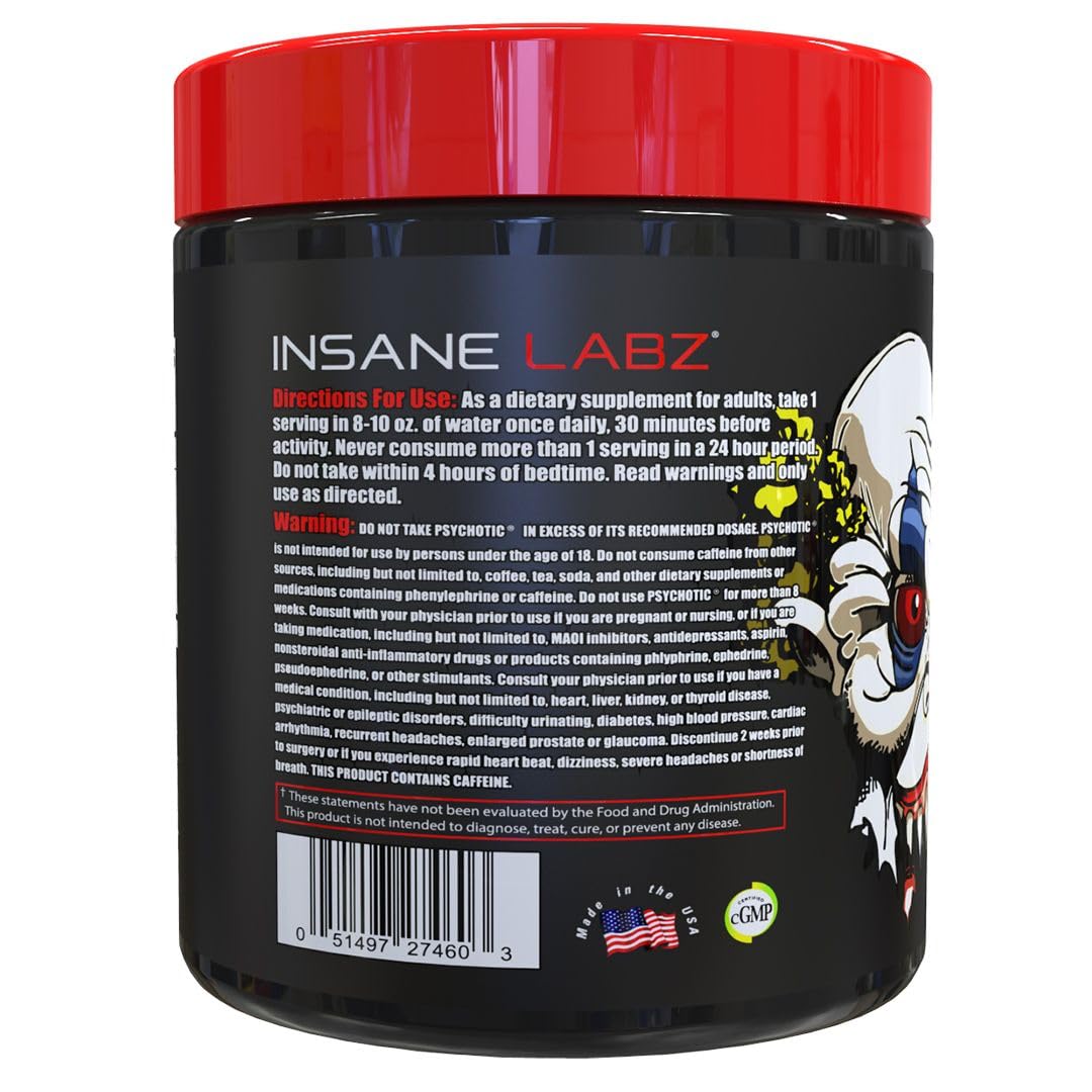 Insane Labz Psychotic Pre Workout Powder 7.8 Servings