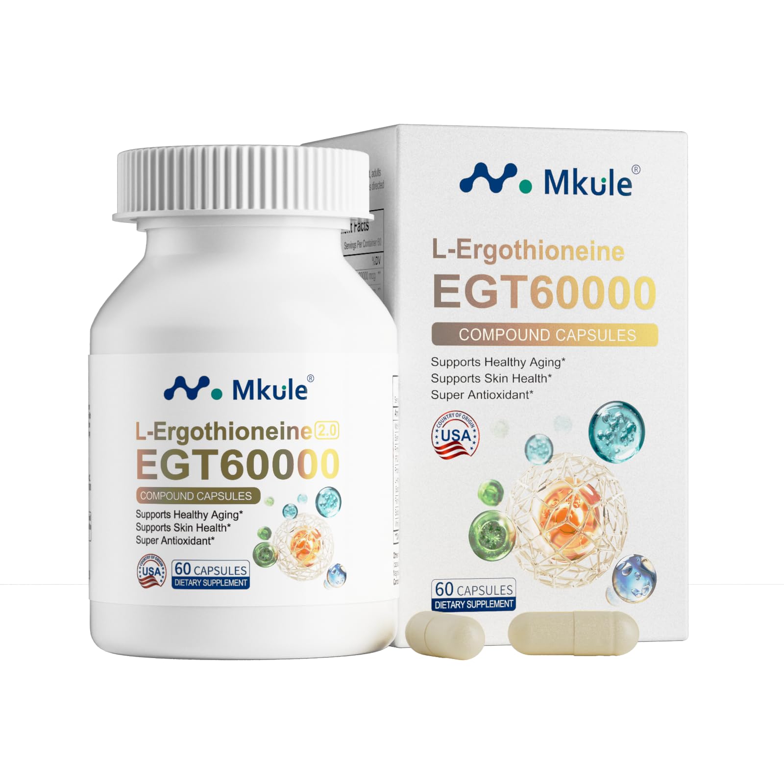 Mkule L-ergothioneine Supplement 60 Capsules