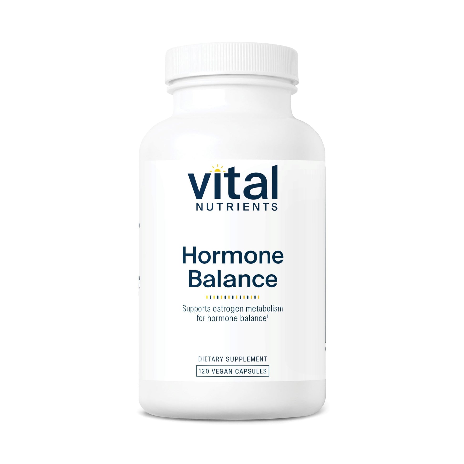 Vital Nutrients Hormone Balance DIM Supplement with Flax Lignans - Vegan, Diindolylmethane for Women and Men, Dairy and Soy Free, Non-GMO, 120 Capsules