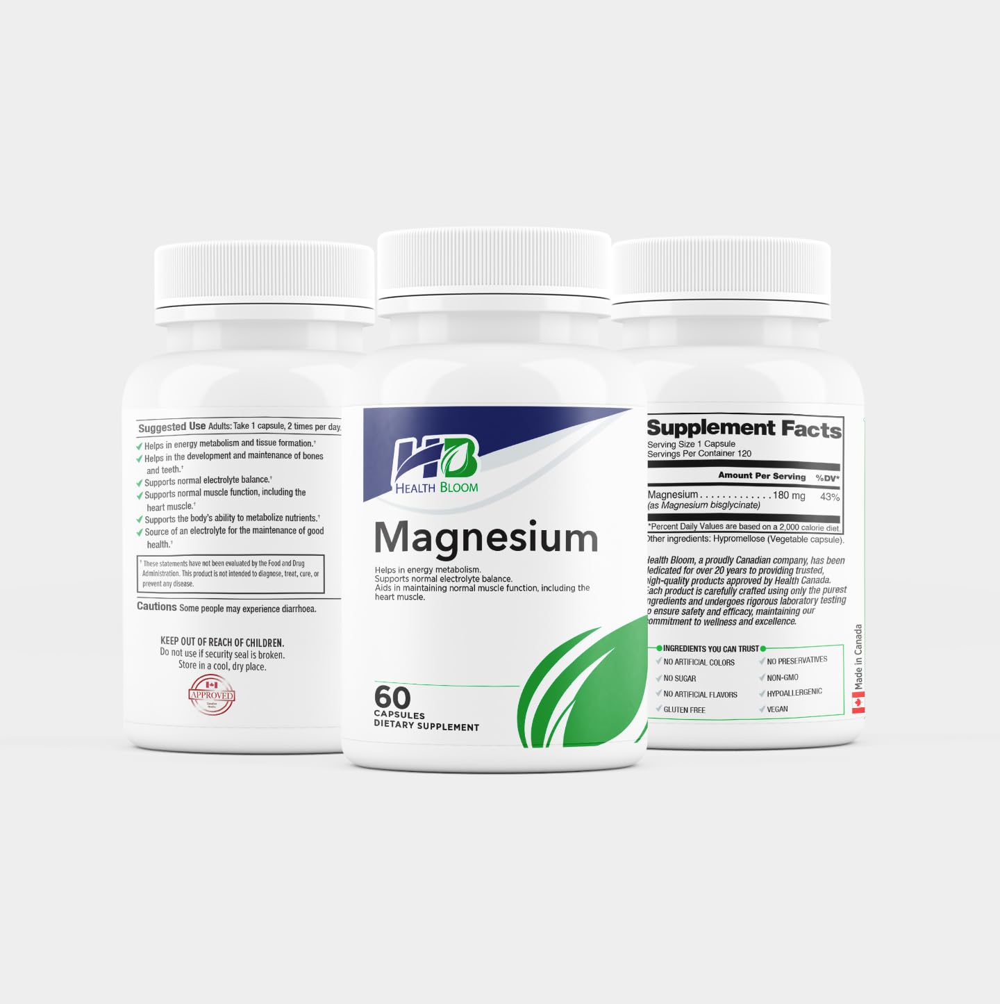 Health Bloom Inc Magnesium Capsule 60 Count